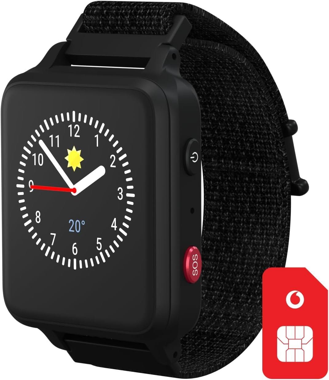 Vodafone Smartwatch (4G), Kinderuhr in Gutschein nach SIM-Registrierung GPS Anrufe SOS, Roaming