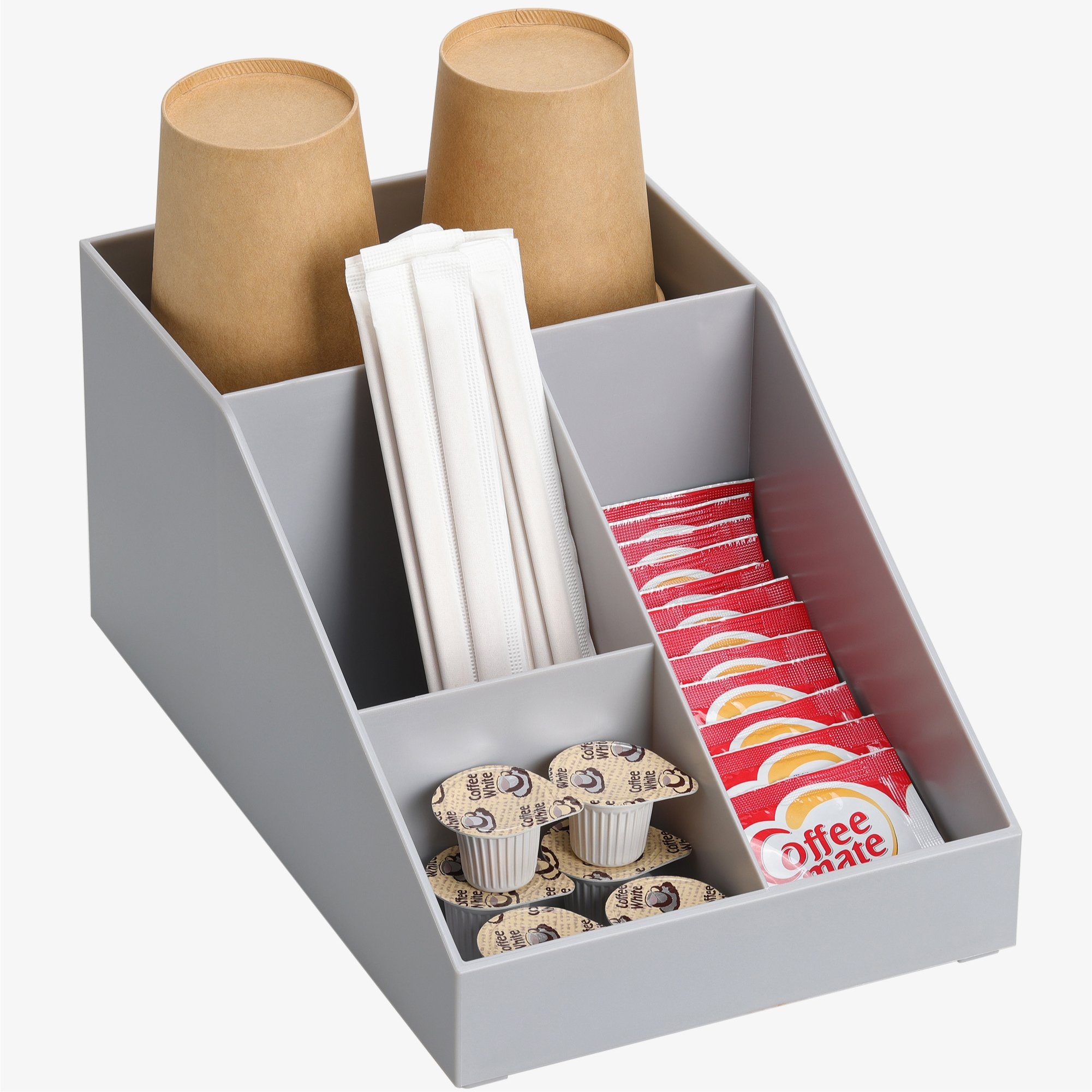 Teedose Kaffee Spender Organizer - Aufbewahrung von Zubehör - Kaffeebar grau