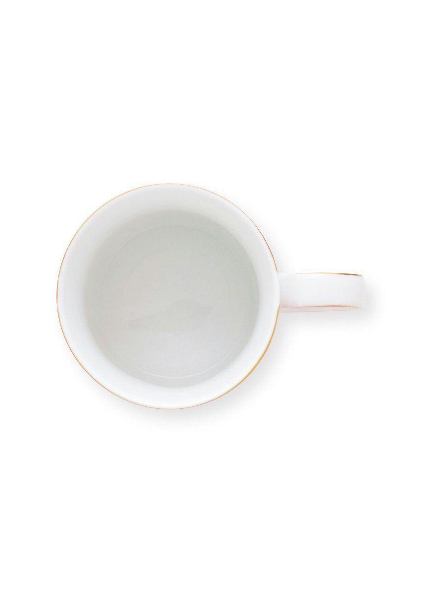 PiP Studio Tasse Love Birds Medaillon Tasse rot 150ml, Porzellan, Mug Small Love Birds Medallion Red 150ml