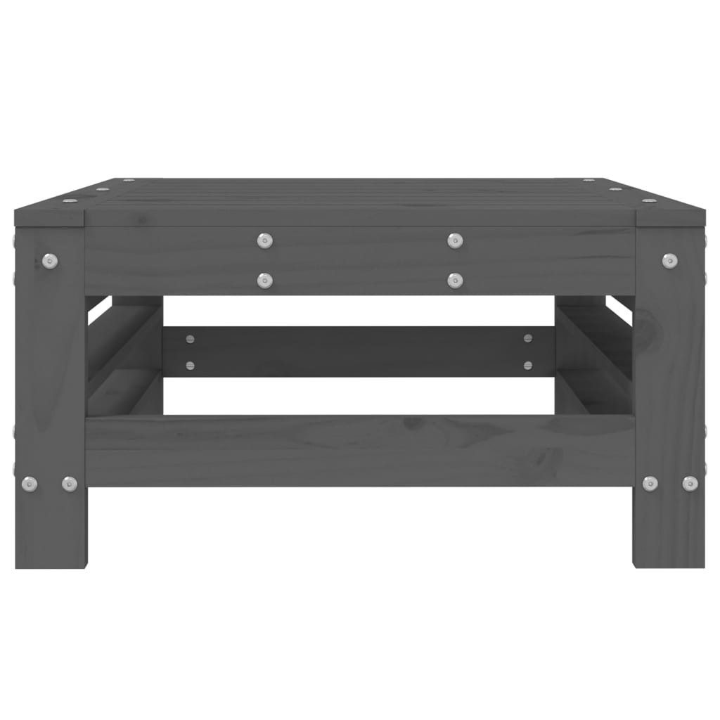 vidaXL Sofaelement Gartenhocker Grau Massivholz Kiefer günstig online kaufen