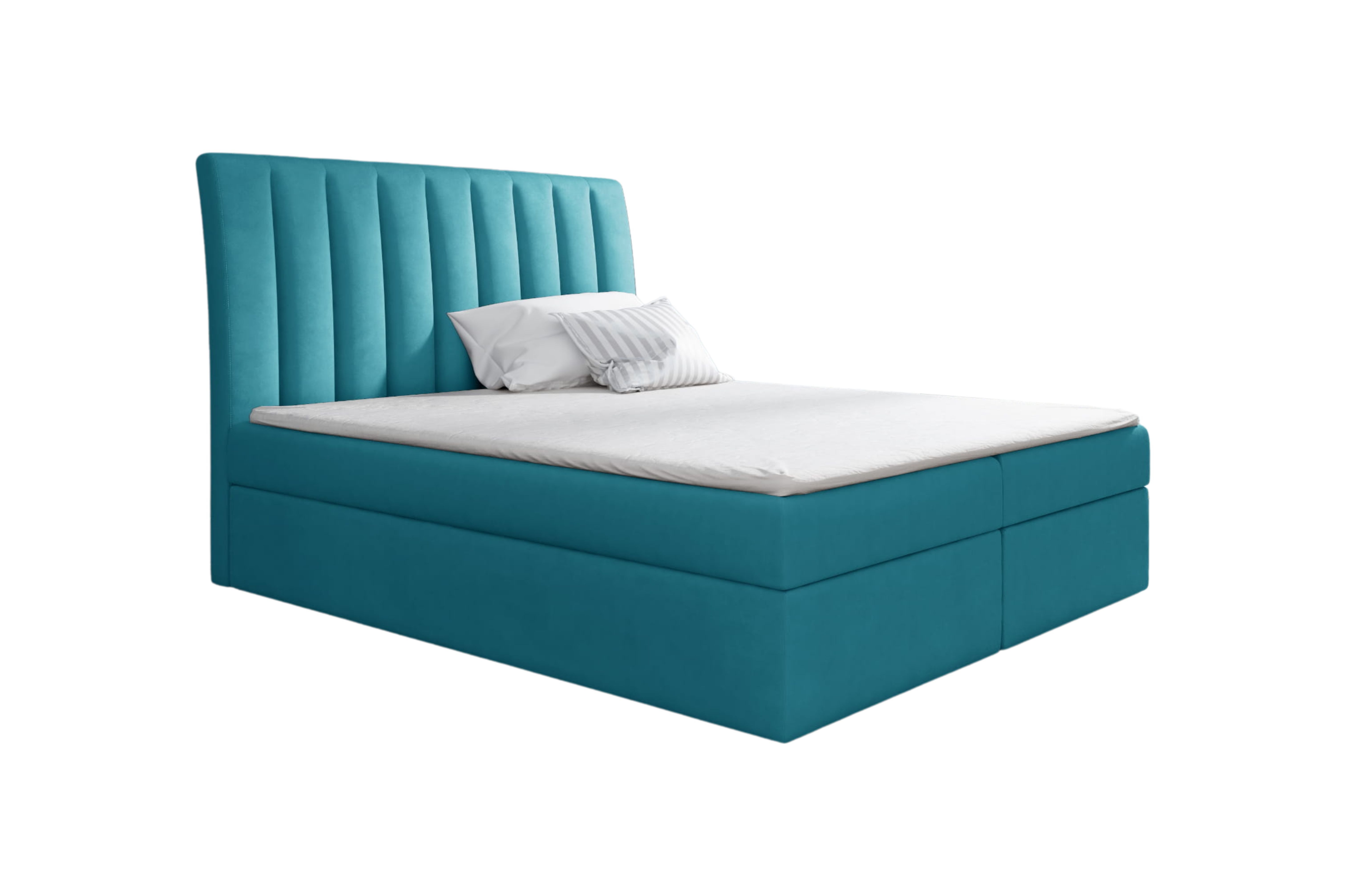 MF Design Boxspringbett Boxspringbett NERO mit Bettkasten und Federautomatik aus CASABLANCA, Vorhanden