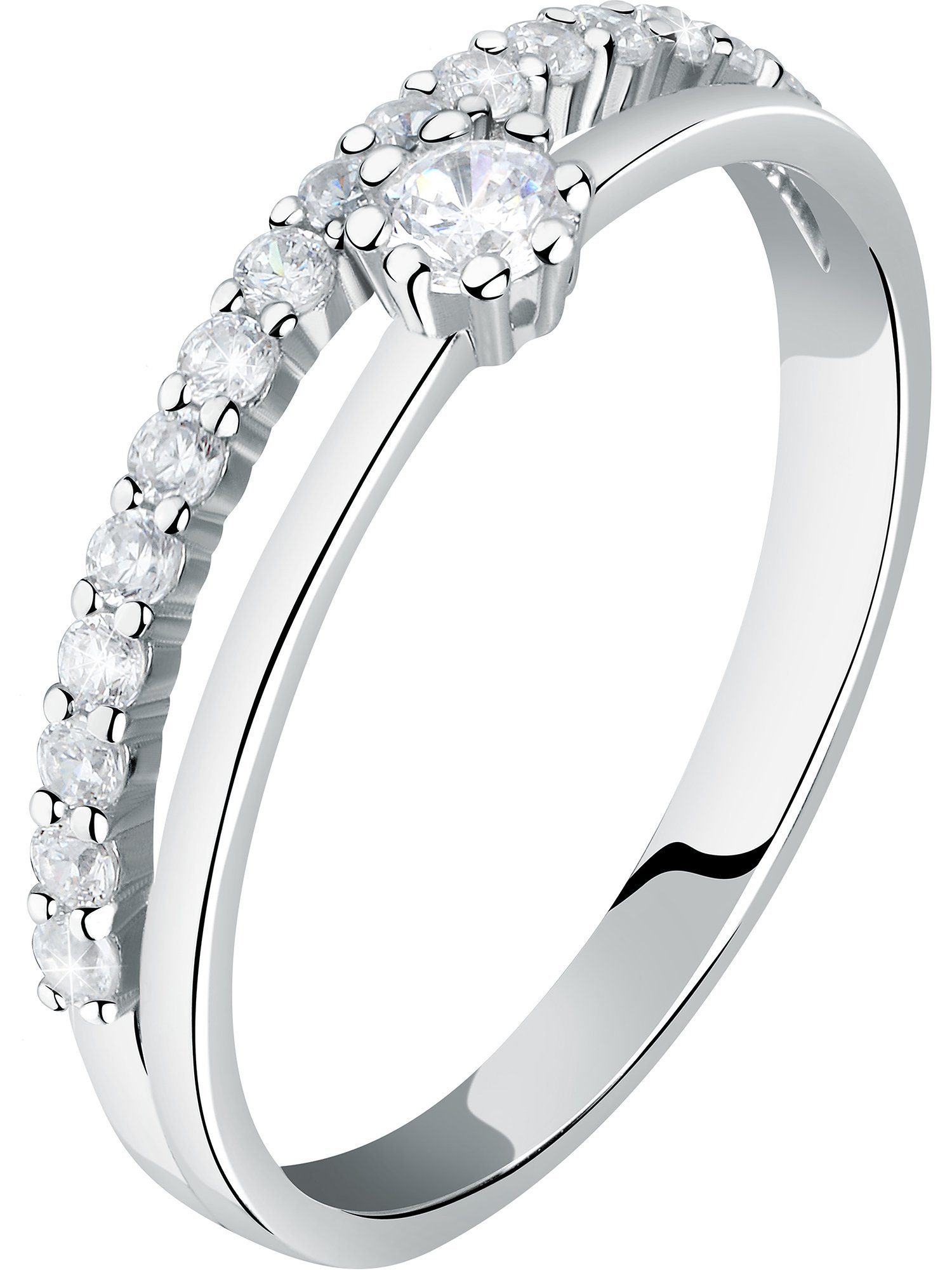 Live Diamond Diamantring Live Diamond Damen-Damenring Smaragd