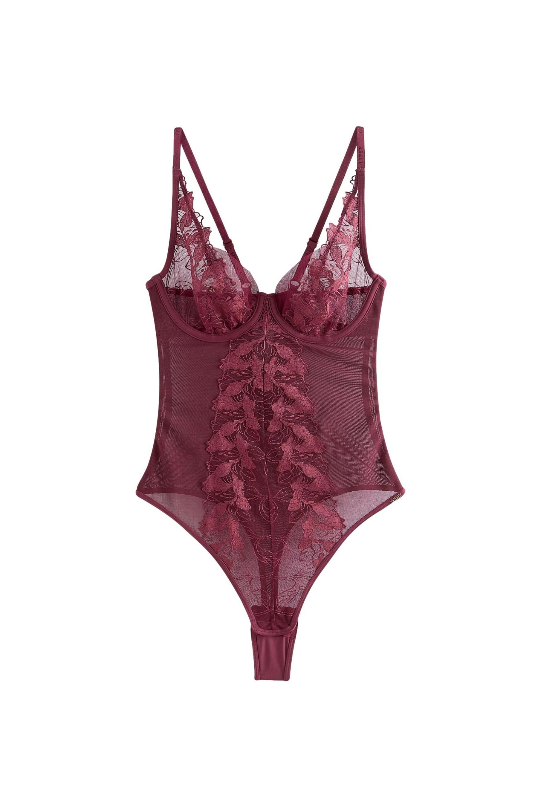 LIPSY Stringbody Lipsy Body mit Tanga mit Spitzeneinsatz (1-tlg)