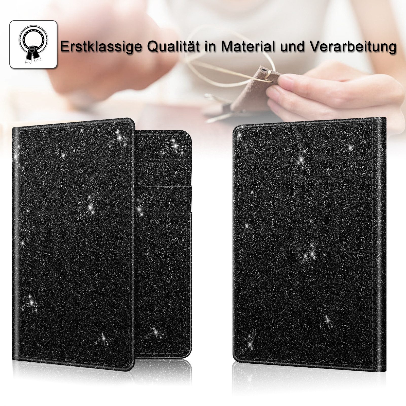 Fintie Mini Geldbörse Fahrzeugschein Hülle für Zulassungsbescheinigung, aus Kunstleder, 2 Steckplätze für Fahrzeugscheine und 5 Steckplätze für Karten/Ausweis