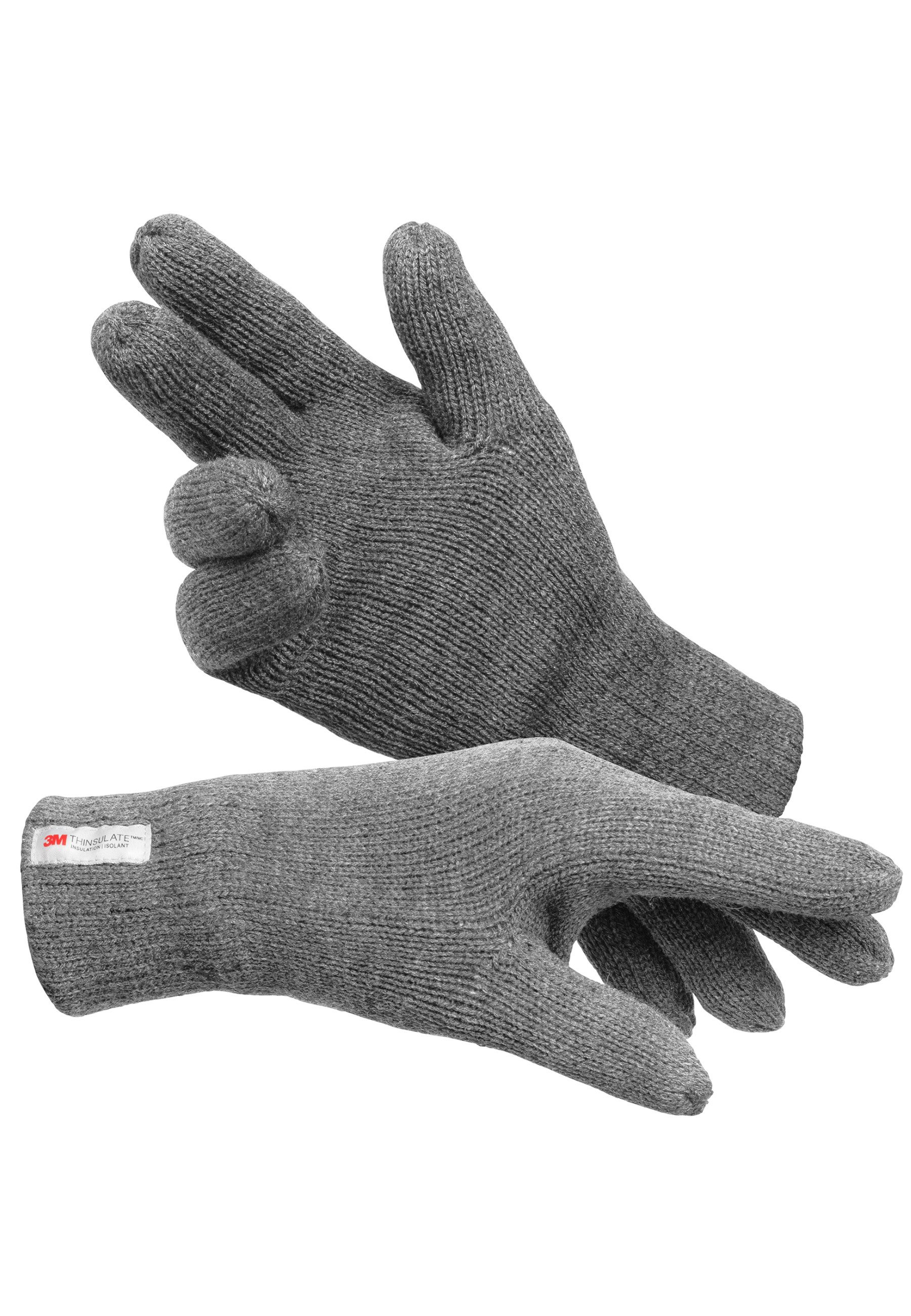 Indicode Strickhandschuhe Herren Jason Herrenhandschuhe Fingerhandschuhe höchste Wärmestufe