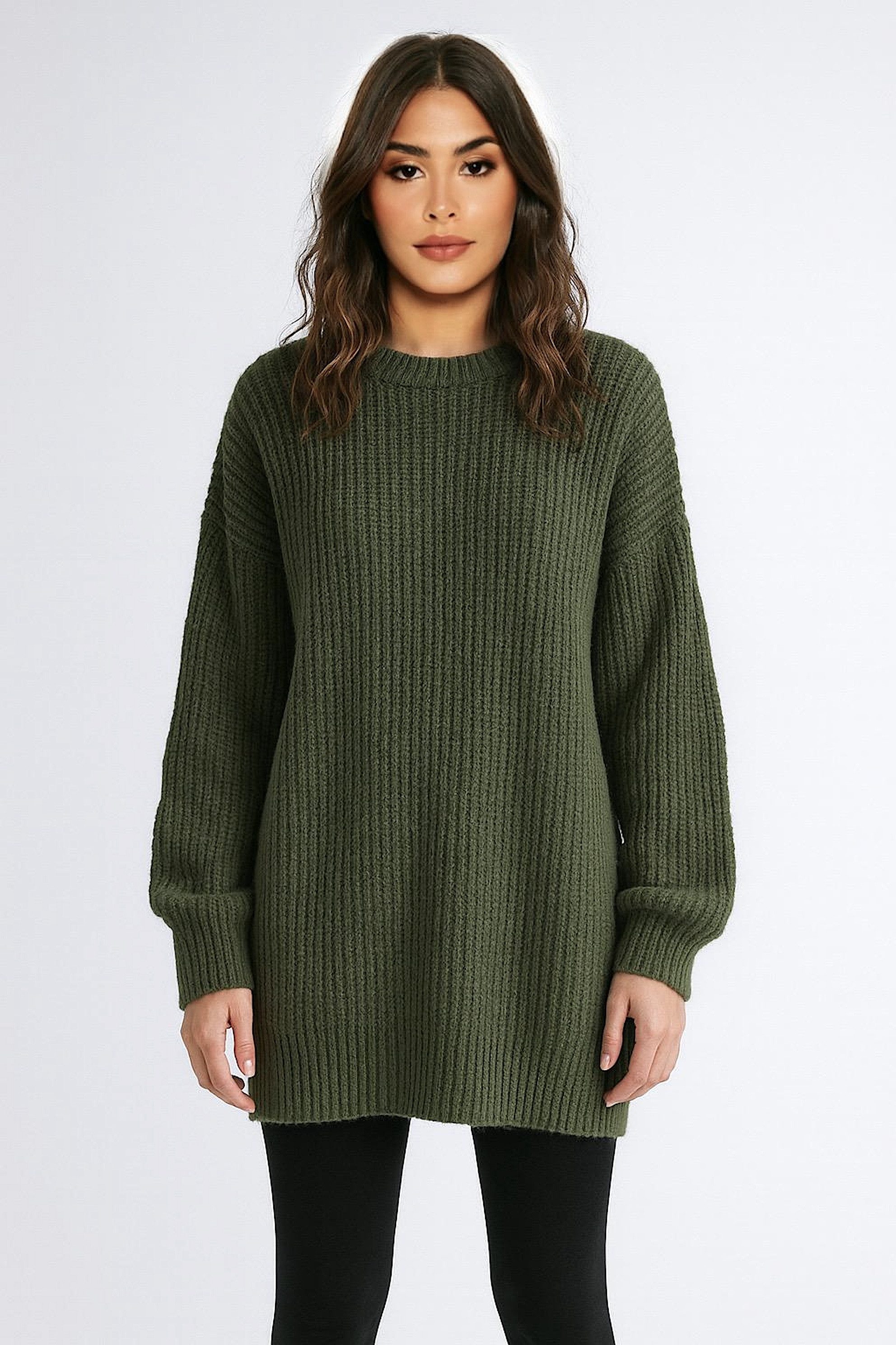 Worldclassca Длинные WORLDCLASSCA Damen Oversize Strickpulllover Lang Pulli Dick Winter Neue Kollektion - Stilvolle und gemütliche Strickmode für Damen