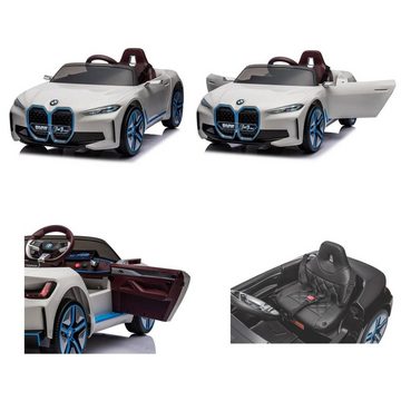 ES-Toys Elektro-Kinderauto Kinder Elektroauto BMW I4, MP3, Belastbarkeit 40 kg, Bluetooth, EVA-Reifen, Gurt, bis 6 km/h