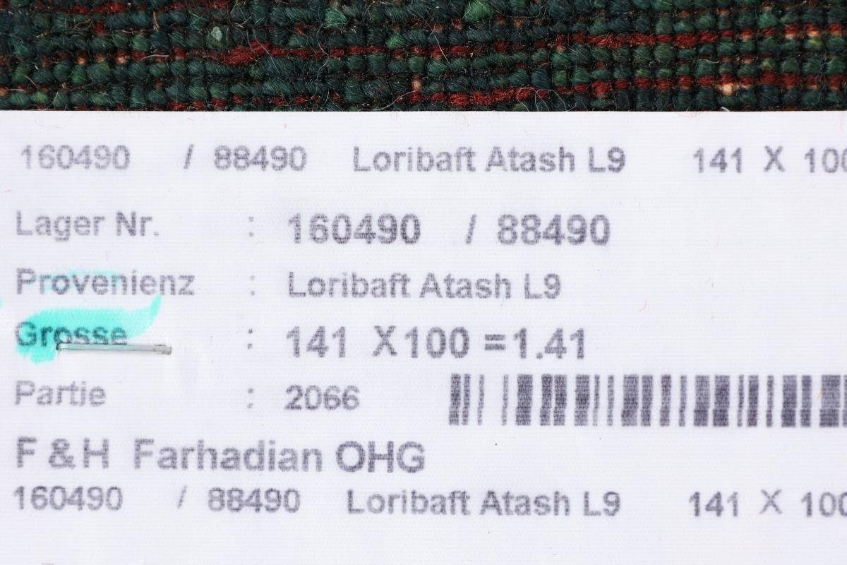 12 Orientteppich mm Moderner, Trading, Handgeknüpfter Gabbeh Nain Perser Loribaft rechteckig, 99x140 Atash Höhe: