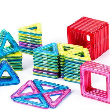 Fivejoy Magnetspielbausteine Magnetisches Bauklotzspielzeug 88 Stück Buntes Lernspielzeug, (88 St), Perfekt für die Unterhaltung zu Hause, in der Schule und im Büro.