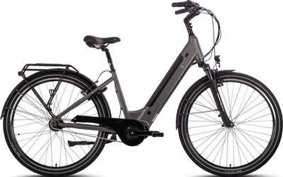 SAXONETTE E-Bike Optimum Plus, 7 Gang, Nabenschaltung, Mittelmotor, 418 Wh Akku, E-Bike Citybike, integriertes Rahmenschloss