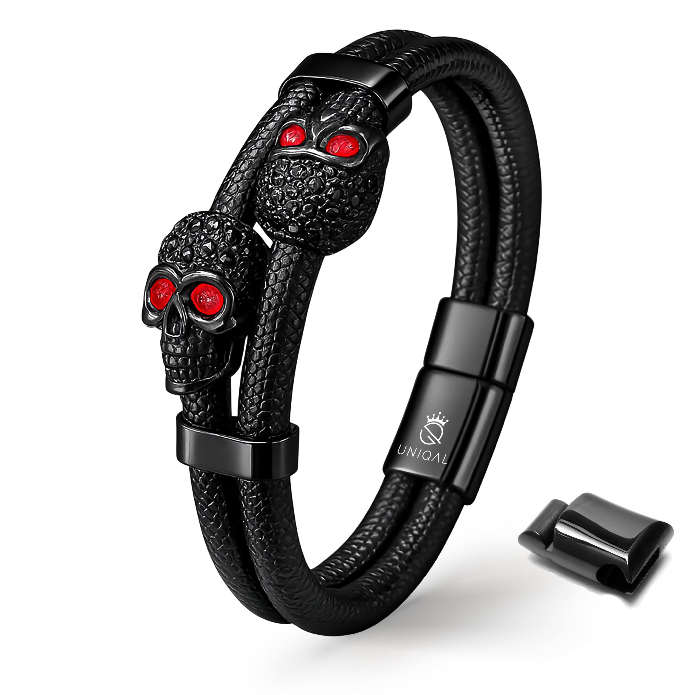 UNIQAL.de Lederarmband Herren Skull „ACE OF günstig online kaufen
