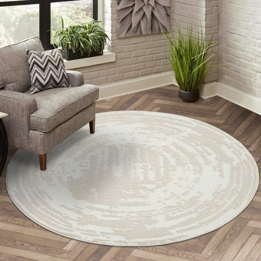 Carpet City Teppich FLAIR171, rund, Höhe: 11 mm, Kurzflor-Teppich, Skandi-Stil, Wohnzimmer