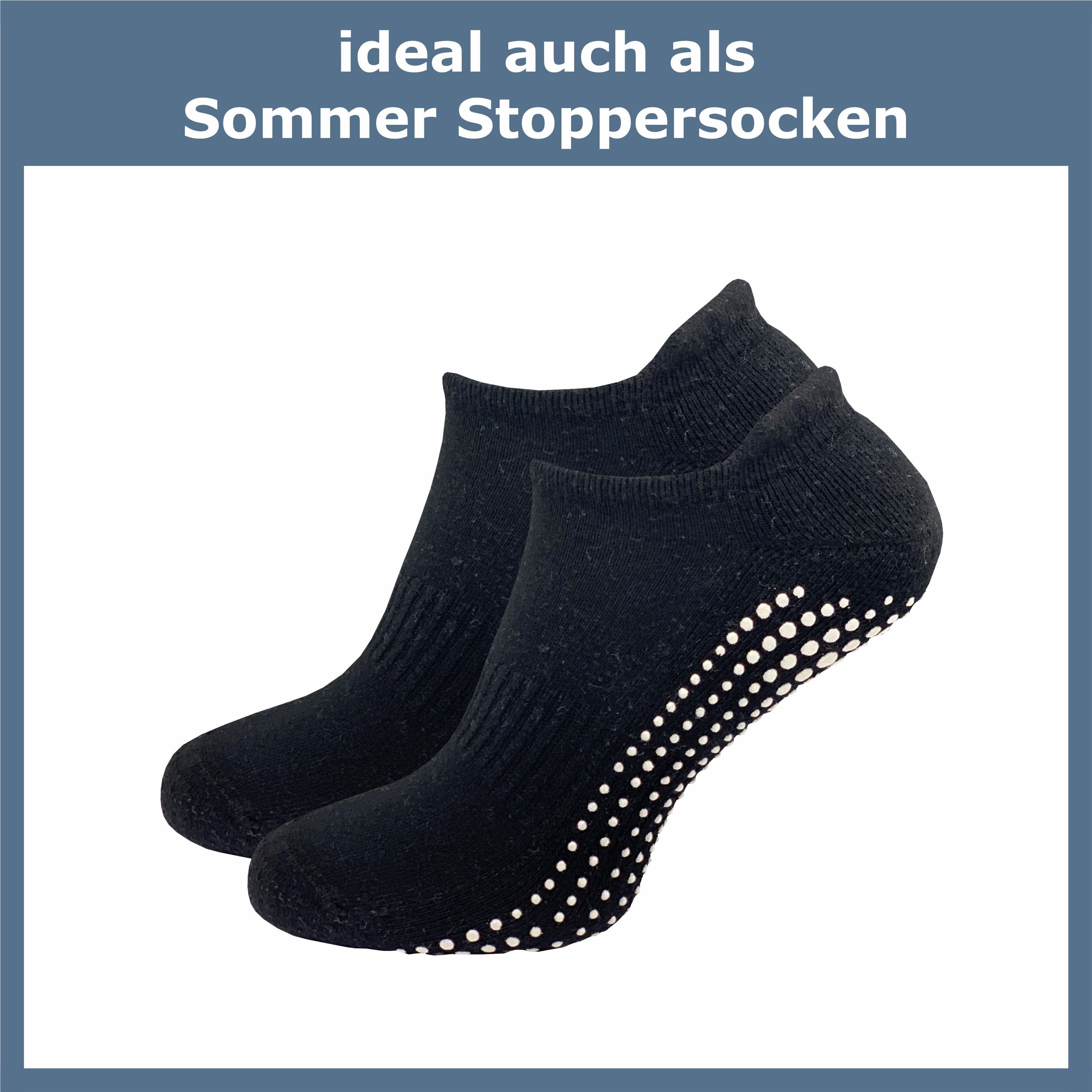 GAWILO ABS-Socken für Damen - Stoppersocken auch für Yoga & Pilates - Antirutsch (3 Paar) Sicherer Halt auf glatten Böden: Rutschfest mit hohem Baumwollanteil