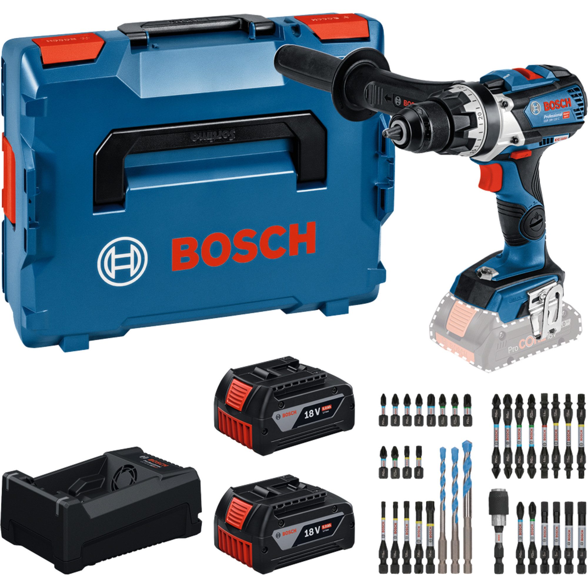 Bosch Professional Akku-Bohrschrauber Bosch Professional Werkzeug-Set: