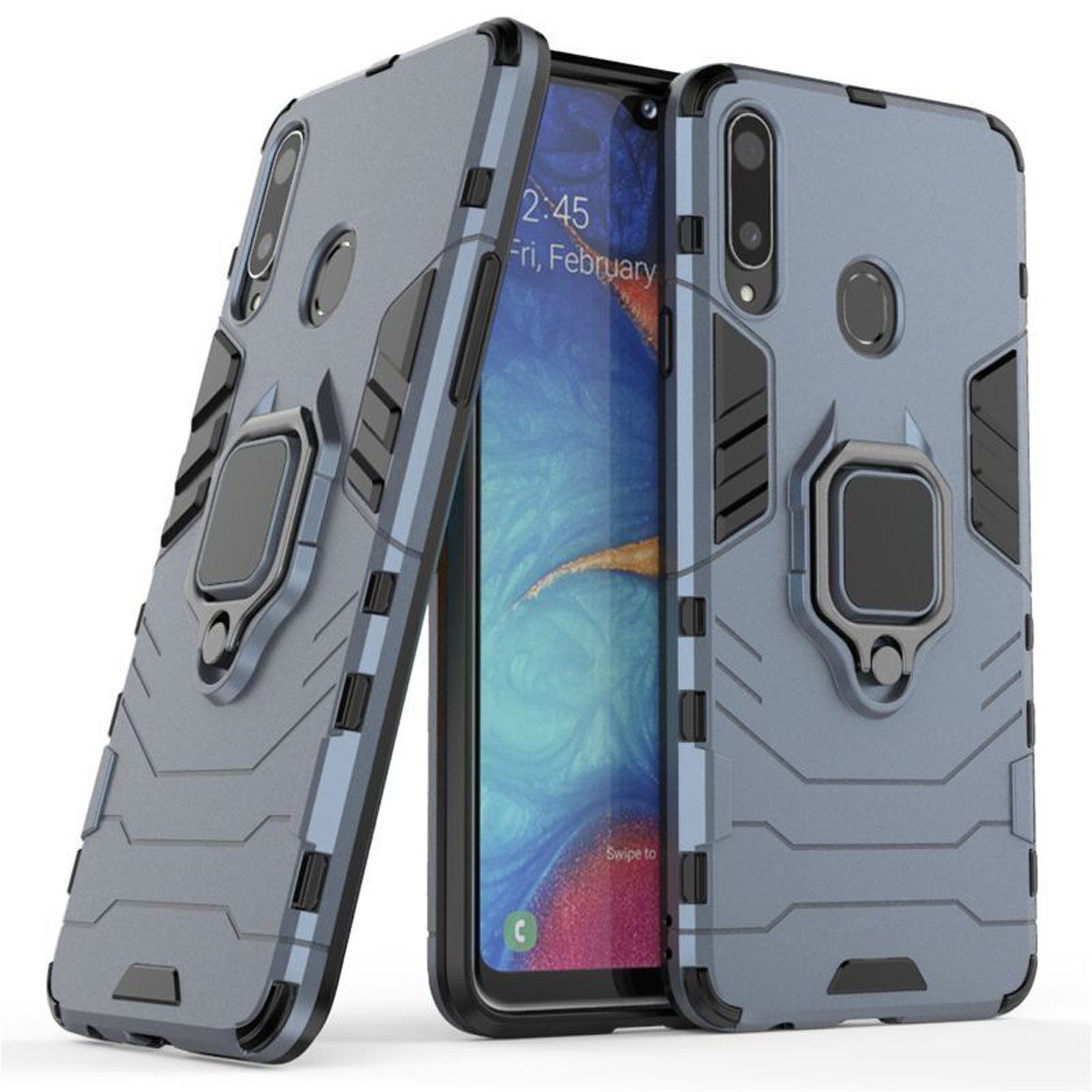 betterfon Handyhülle für Samsung Galaxy Outdoor Panzerhülle mit Slide-Kameraschutz, Mit Ringhalterung, Kamera-Schutz, Magnetplatte & 3-Schicht-Schutz
