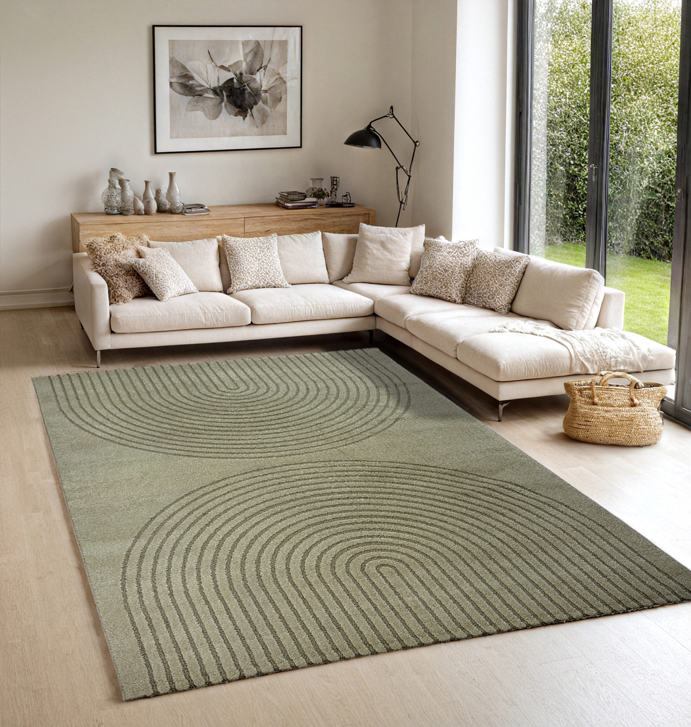 the carpet Teppich Elisa, rechteckig, Höhe: 12 mm, moderner Wohnzimmer Teppich, hohe Flordichte und angenehm weich