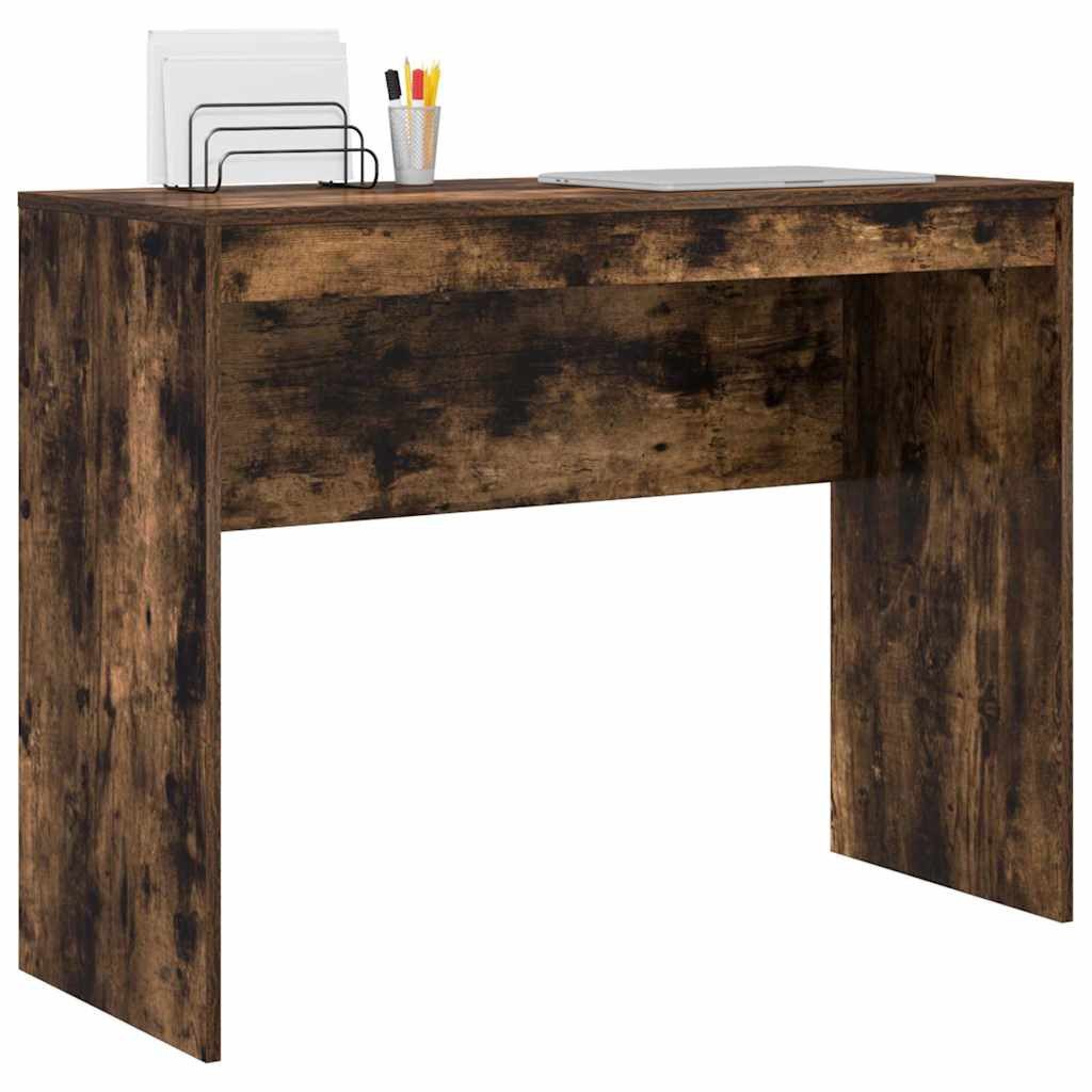 vidaXL Schreibtisch 100 x 40 x 76 cm Schreibtisch Geräucherte Eiche Spanplatten 100x40x76