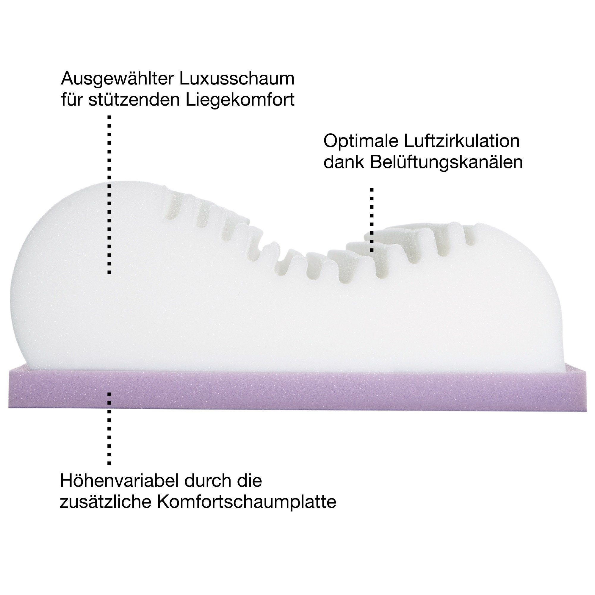 Erwin Müller Kopfkissen Nackenstützkissen, Füllung: Farbe, günstig online kaufen