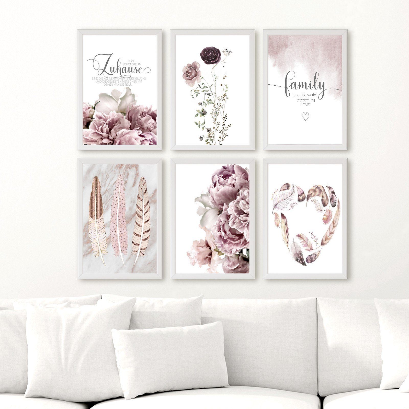 homestyle-accessoires Poster Bilder Wandbilder Bilderset DAS SCHÖNSTE AN ZU günstig online kaufen