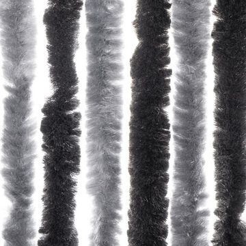vidaXL Insektenschutz-Vorhang Fliegenvorhang Grau und Schwarz 100x230 cm Chenille