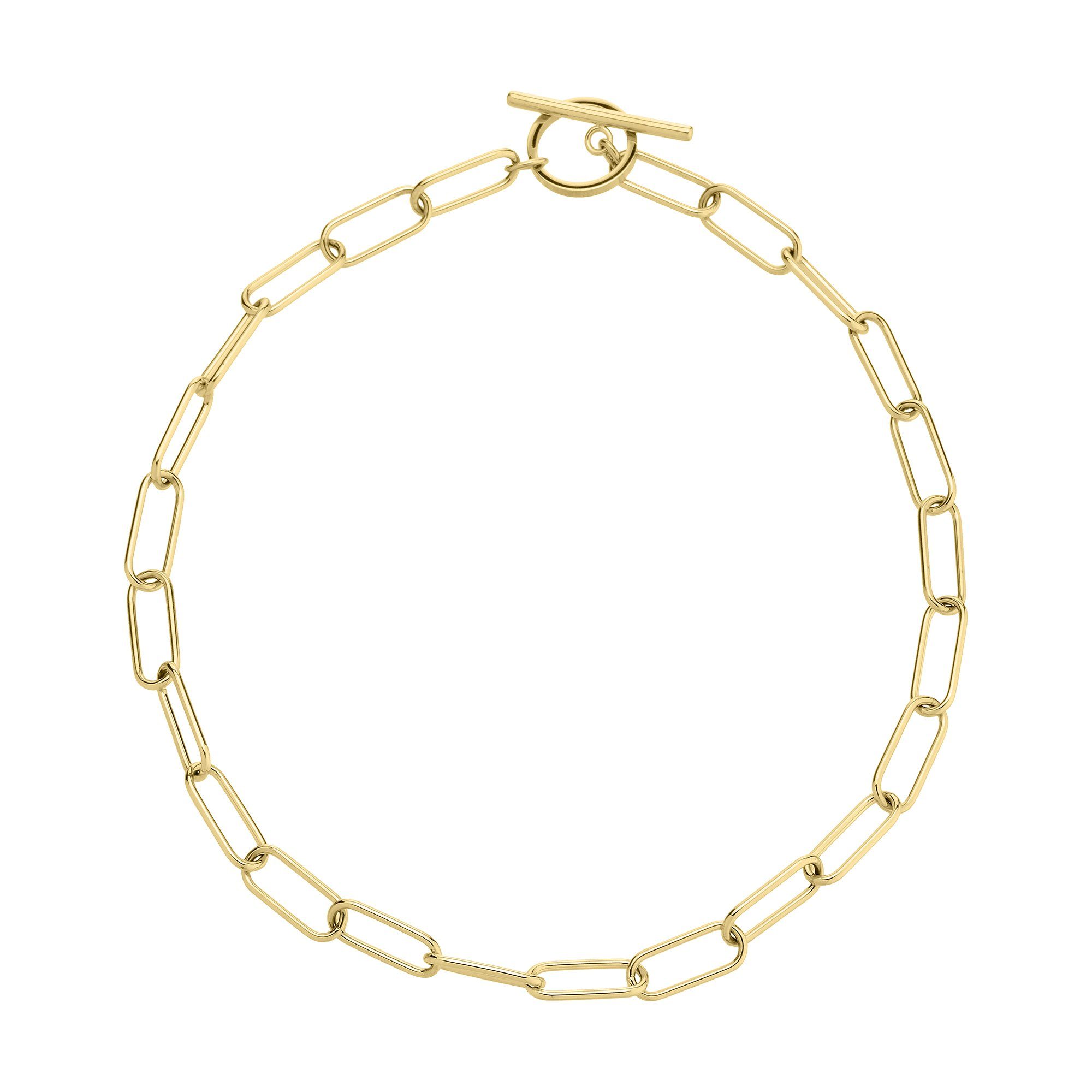 Liebeskind Berlin Kette mit Anhänger The Short T-bar Edelstahl