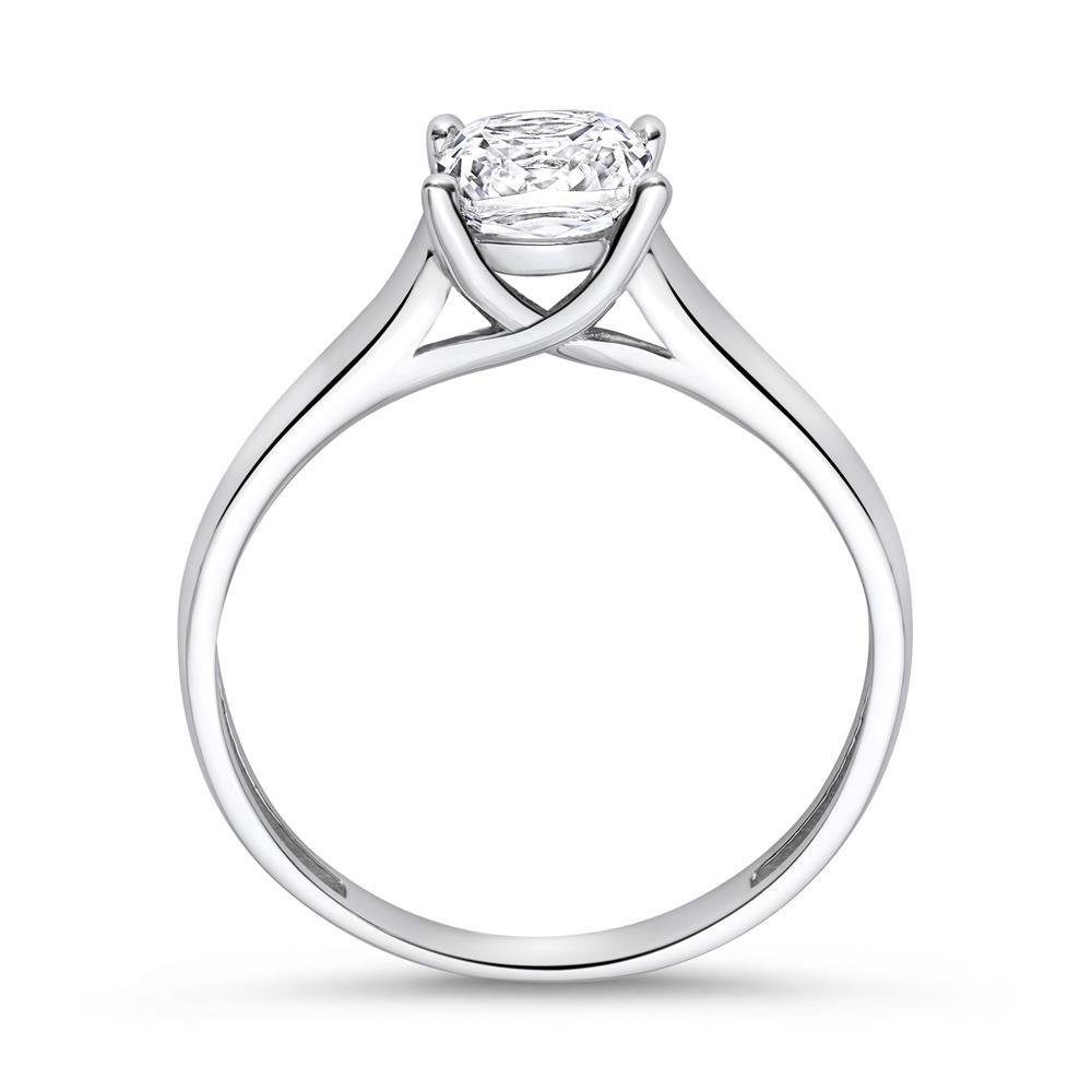 JEWLIX Goldring JEWLIX Verlobungsring aus 375er Weißgold mit Zirkonia Hochzeitsring