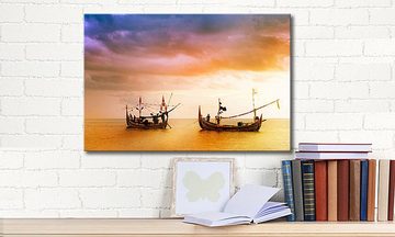 WandbilderXXL Leinwandbild Fishing Boats, Meer (1 St), Wandbild,in 6 Größen erhältlich