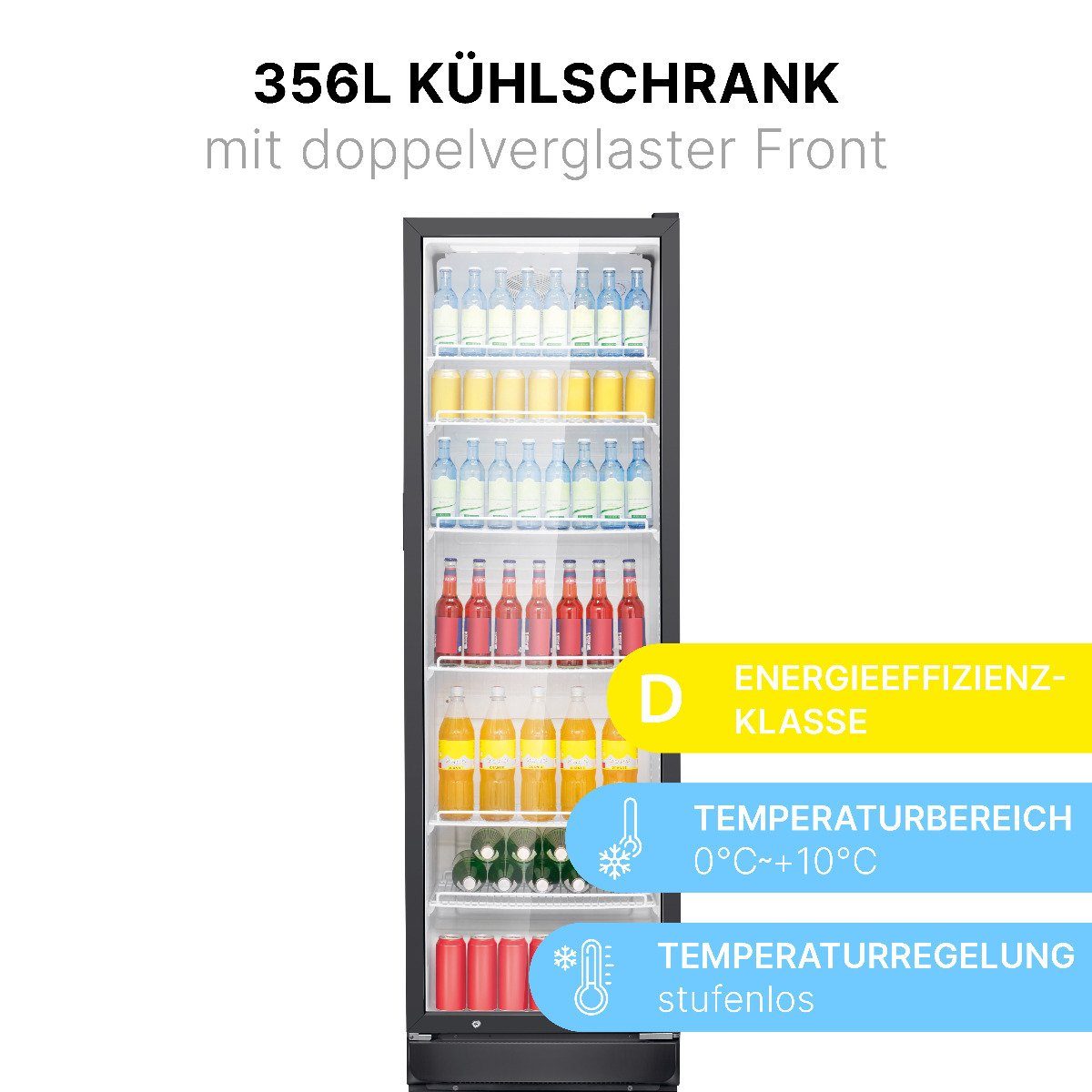 BOMANN Getränkekühlschrank KG 7351, 194.5 cm hoch, 59.5 cm breit, Getränkekühlschrank abschließbar, 6 Ablagen