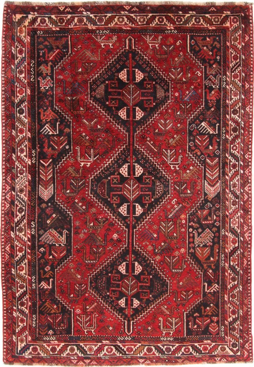 Orientteppich Shiraz 185x259 Handgeknüpfter Orientteppich / Perserteppich, Nain Trading, rechteckig, Höhe: 10 mm