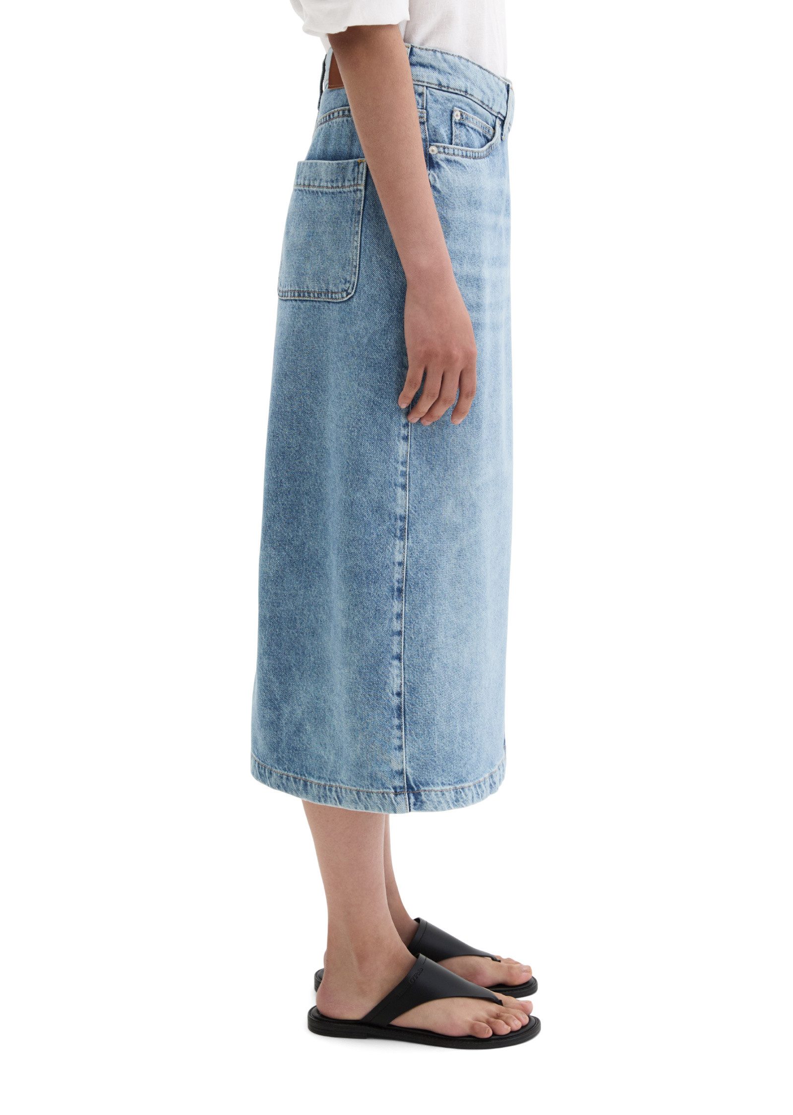 Marc O'Polo Jeansrock aus Lyocell-Leinen-Baumwolle-Mix