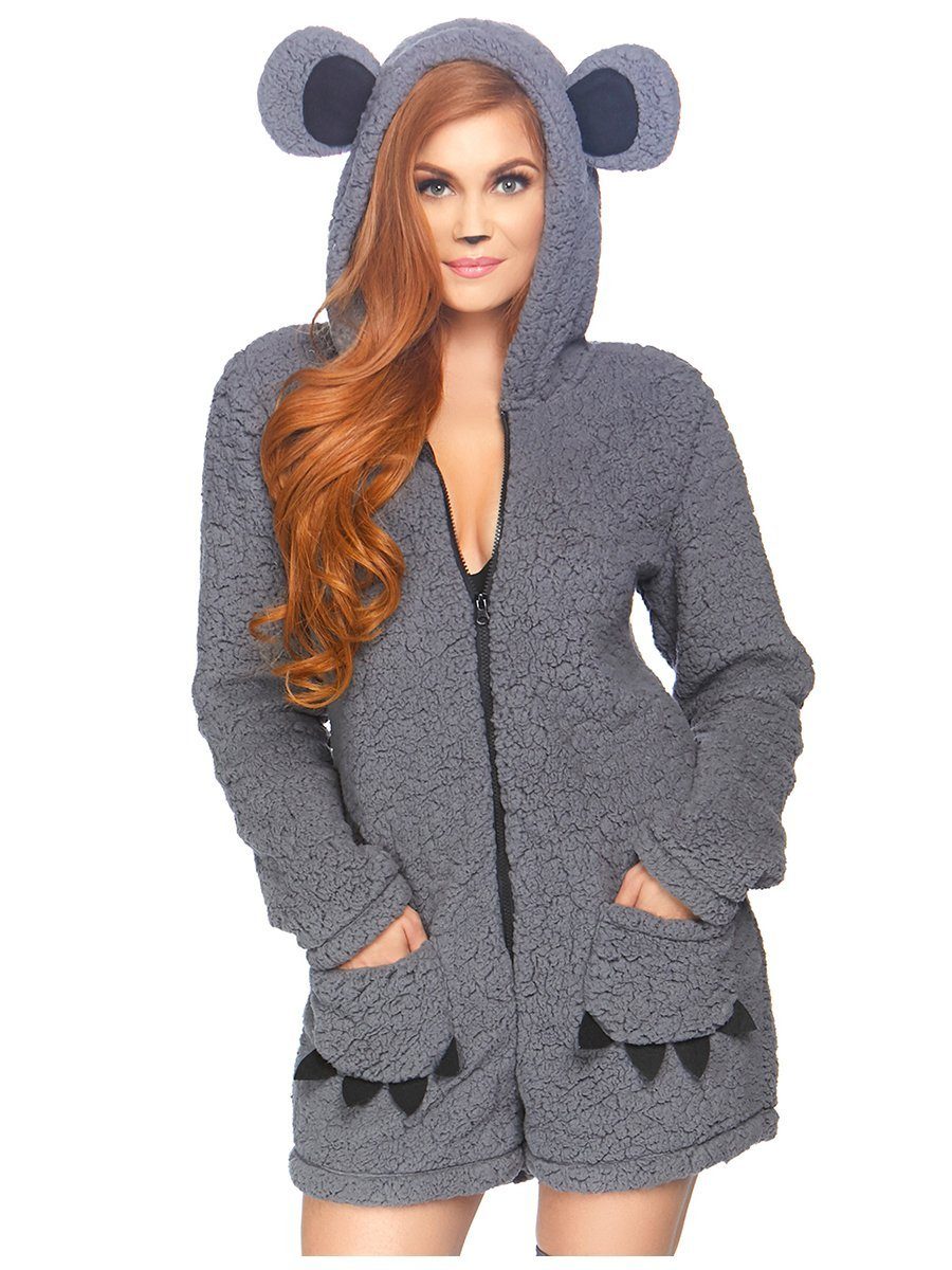 Leg Avenue Kostüm Fluffiger Koala Romper, Gleichermaßen leger, flauschig und warm!