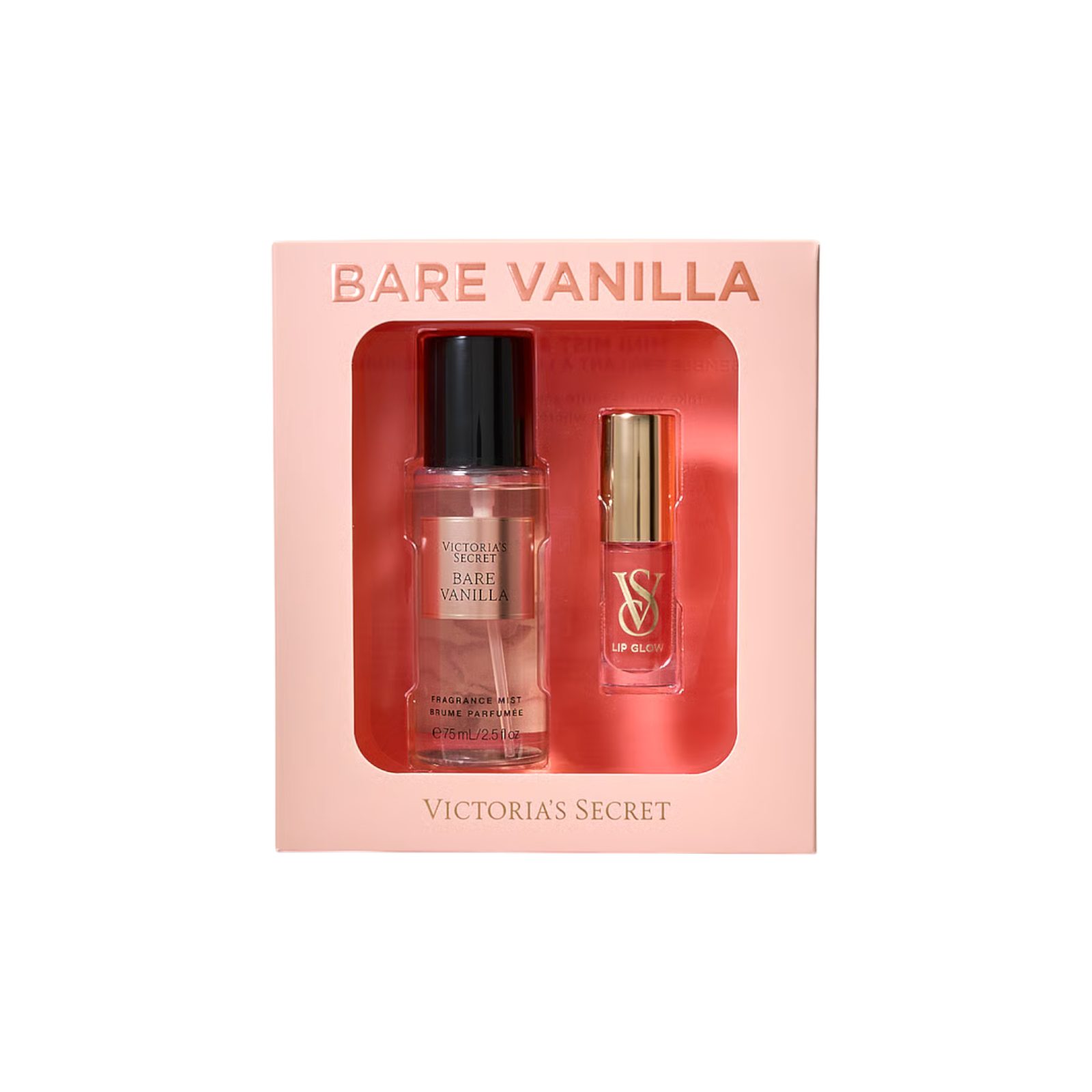 Victorias Secret Duft-Set Spray & Kiss Zweiteiliges Geschenkset Bare Vanilla, 2-tlg.