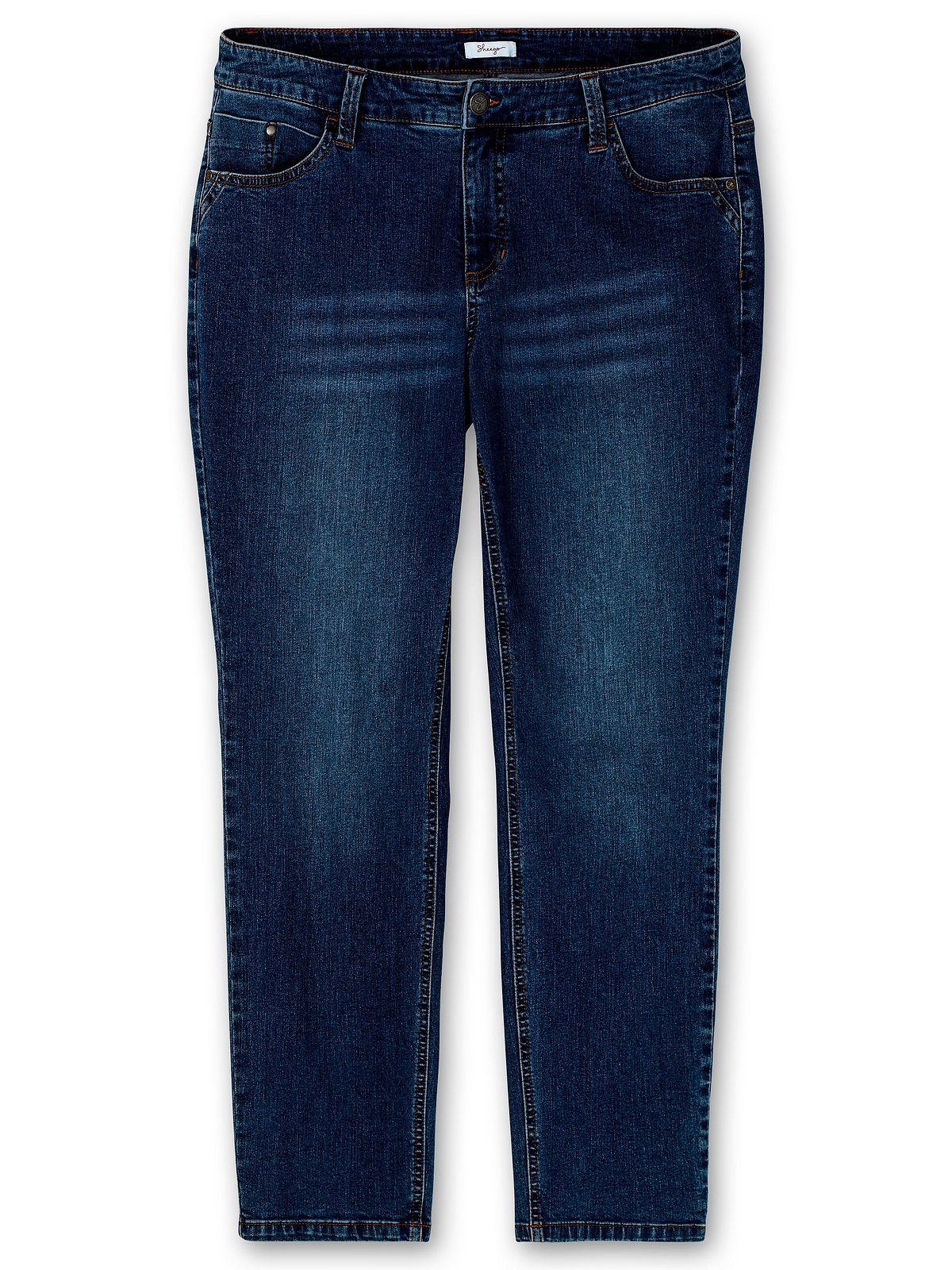 Sheego Stretch-Jeans Große Größen Denim Five-Pocket-Stil dark blue im