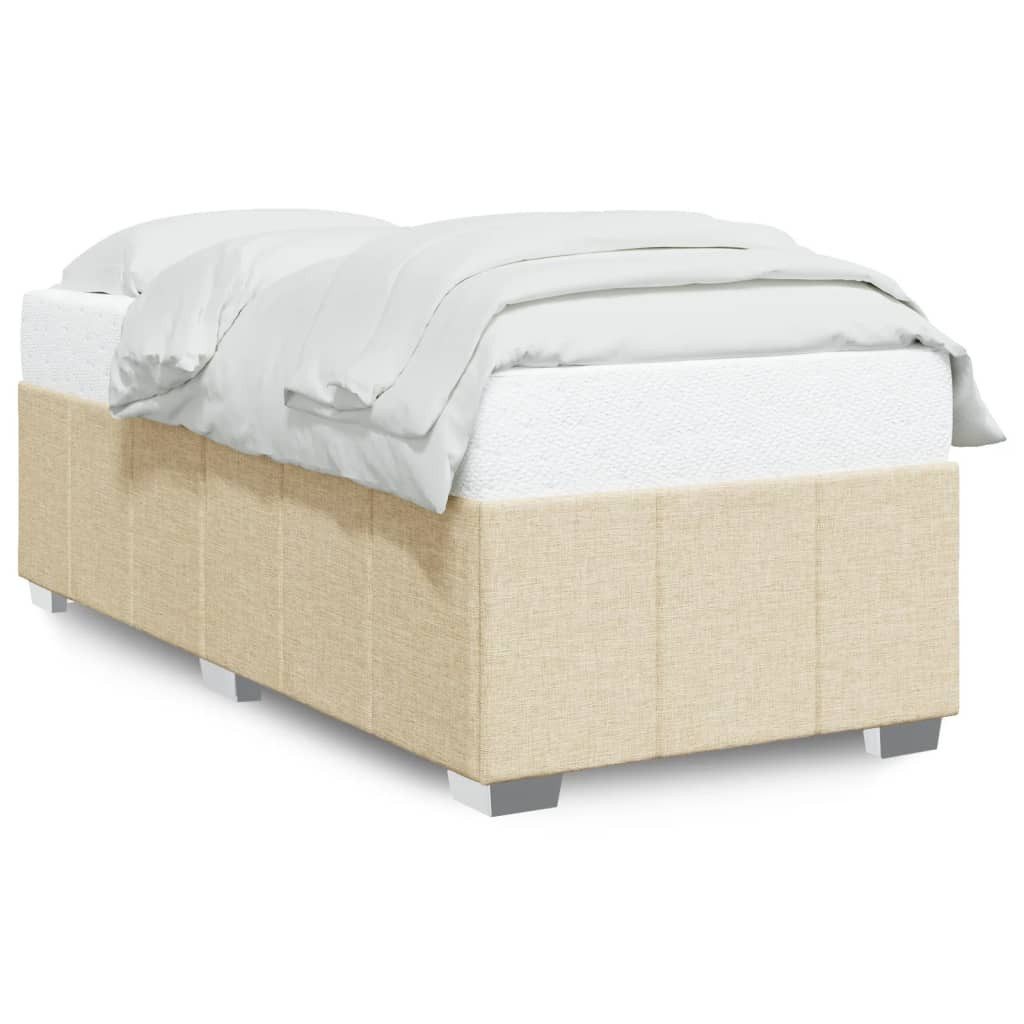 vidaXL Bett Bettgestell ohne Matratze Creme 80x200 cm Stoff günstig online kaufen