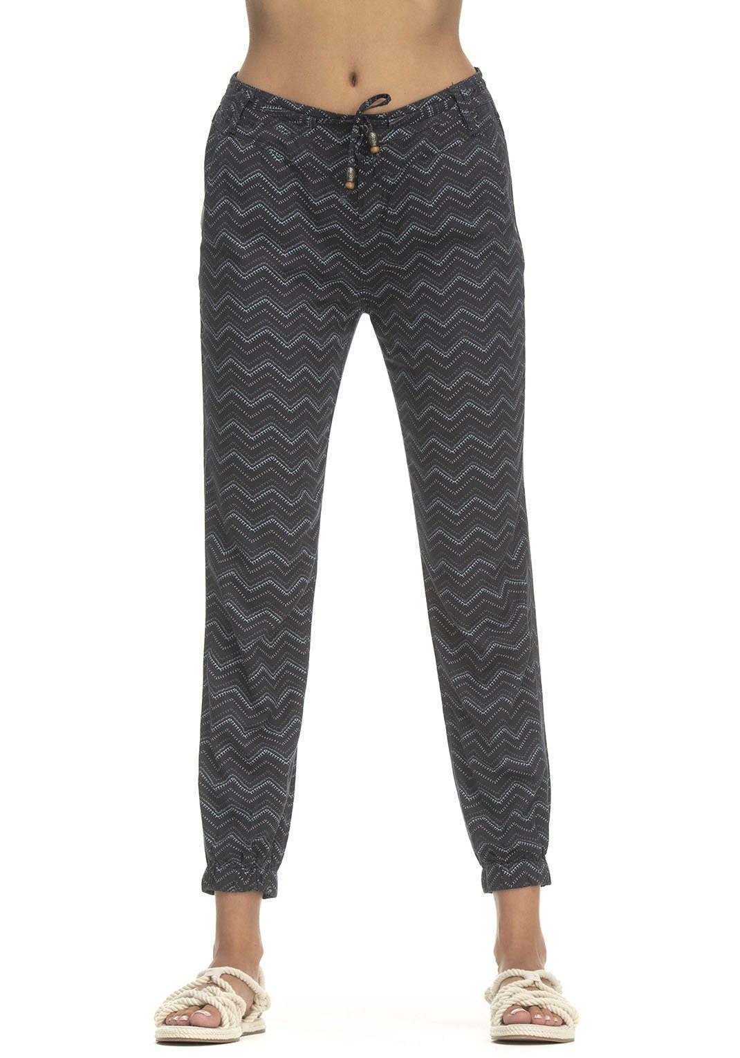 Ragwear Stoffhose TALIN CHEVRON im DARK Zick-Zack Muster GREY