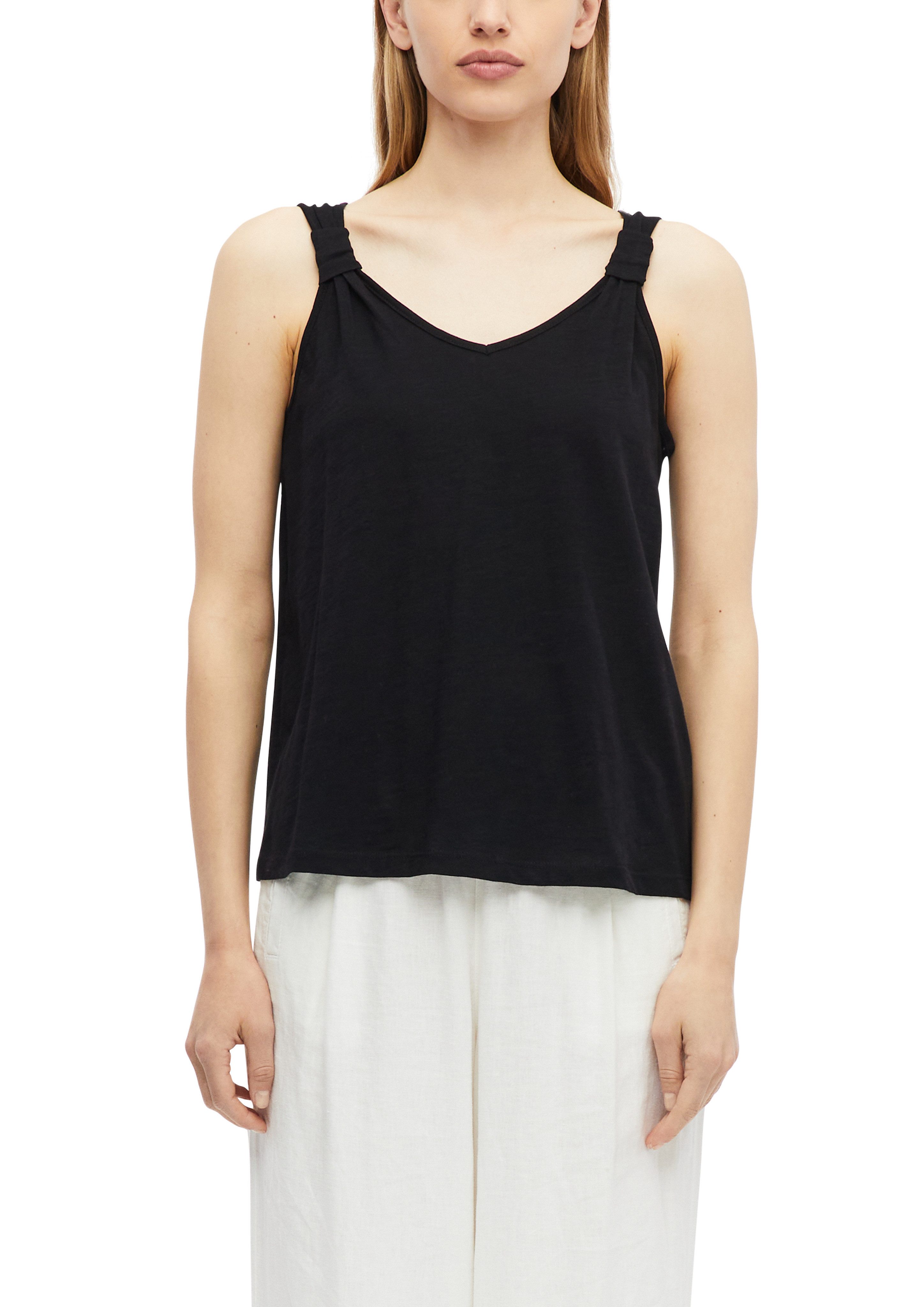 s.Oliver Shirttop Sommertop mit Knoten-Detail