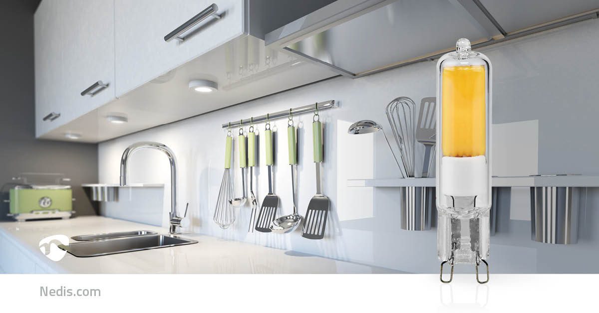 Nedis Smarte LED-Leuchte LBG9CL2, Matte Oberfläche für eine gleichmäßige Lichtverteilung, Warmweiss, G9-Fassung, warmweißes Licht, energieeffizient für Zuhause