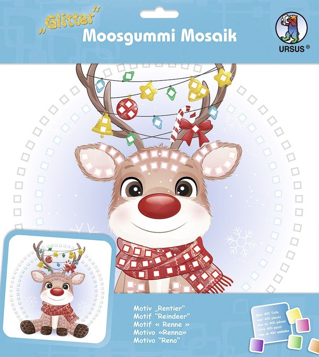 Ursus - Ludwig Bähr Bastelfilz Moosgummi Mosaik Glitter Rentier