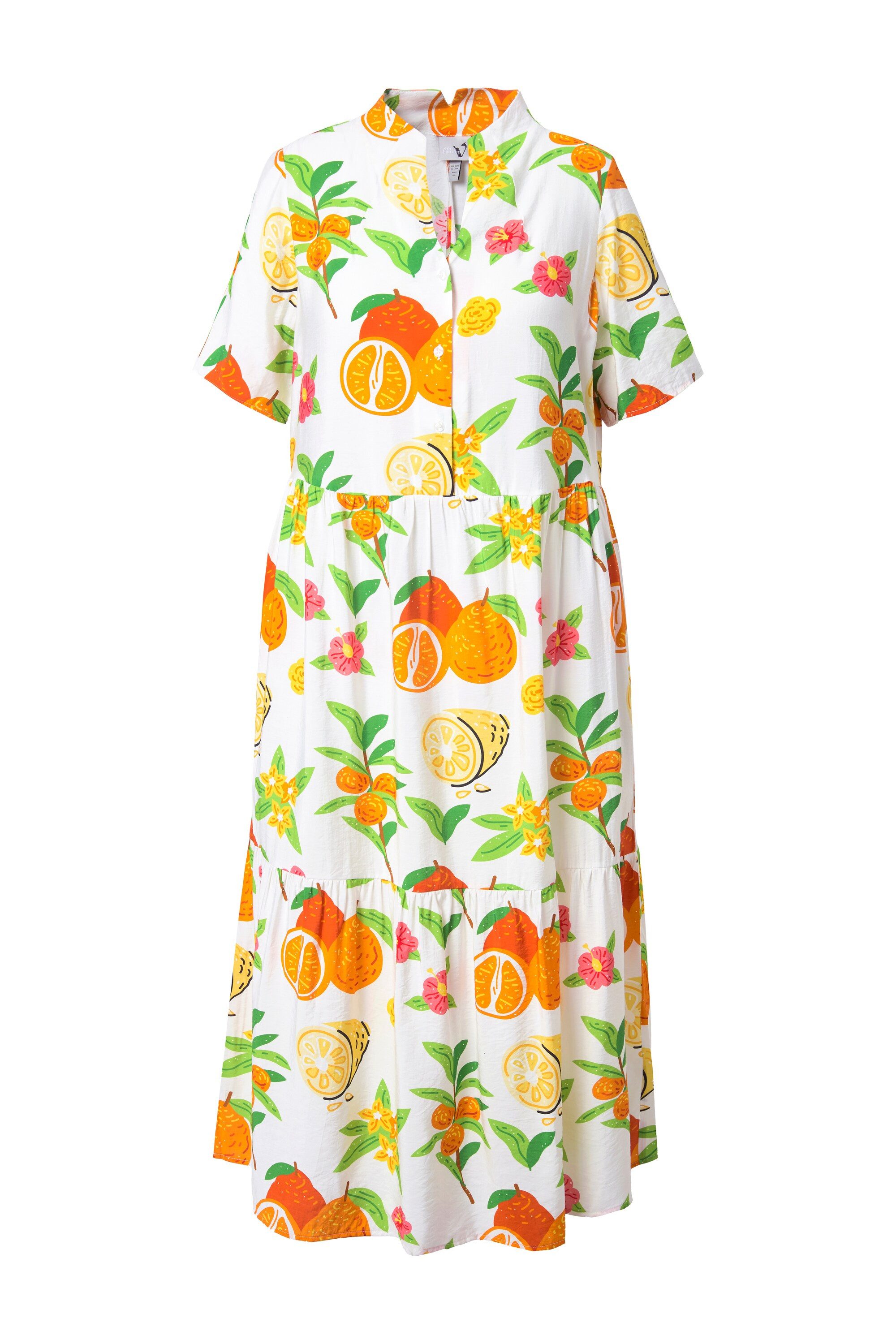 Ulla Popken Maxikleid Maxikleid Volantsaum A-Linie günstig online kaufen