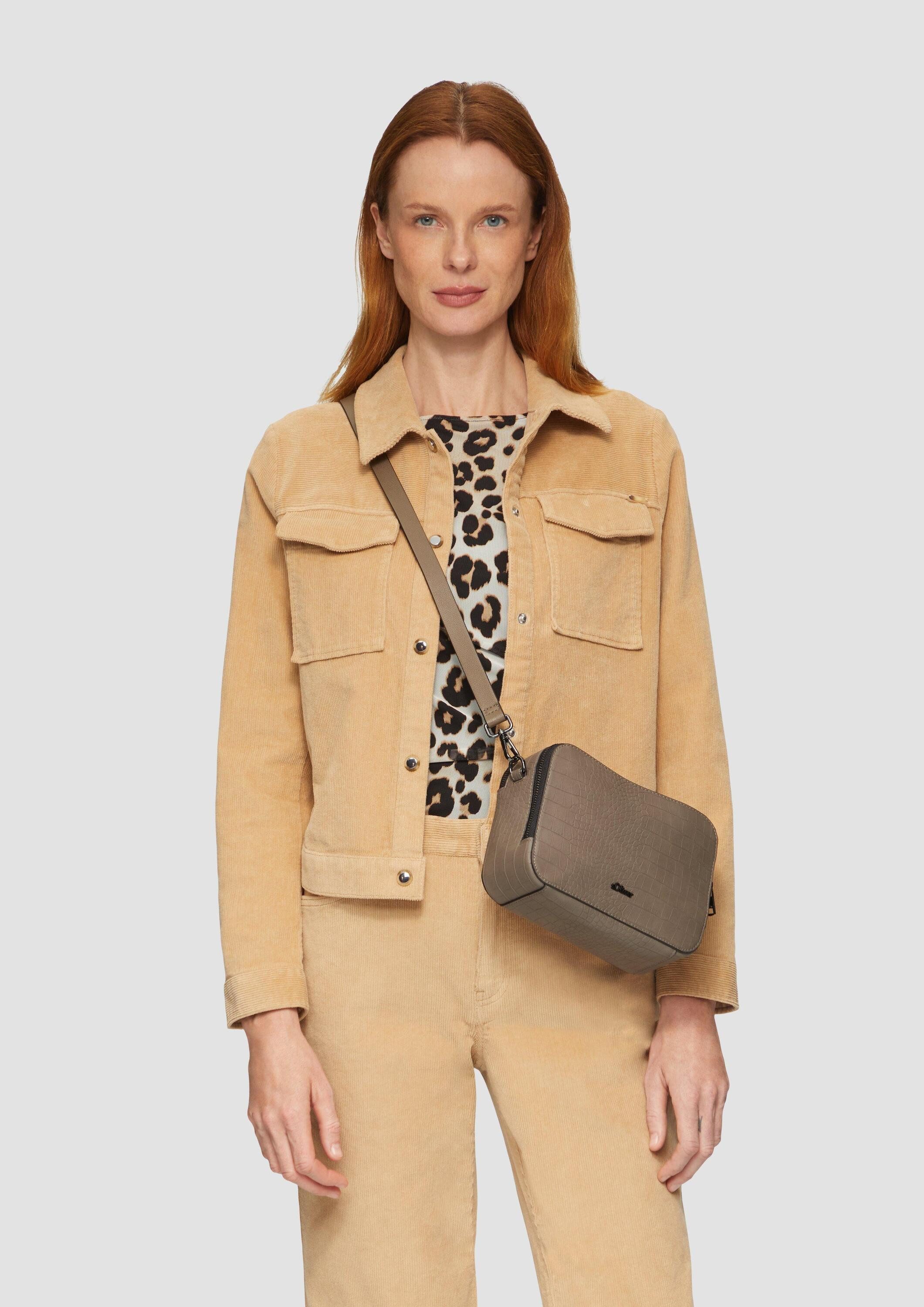 s.Oliver Umhängetasche Tasche, City-Bag in Krokodilleder-Optik