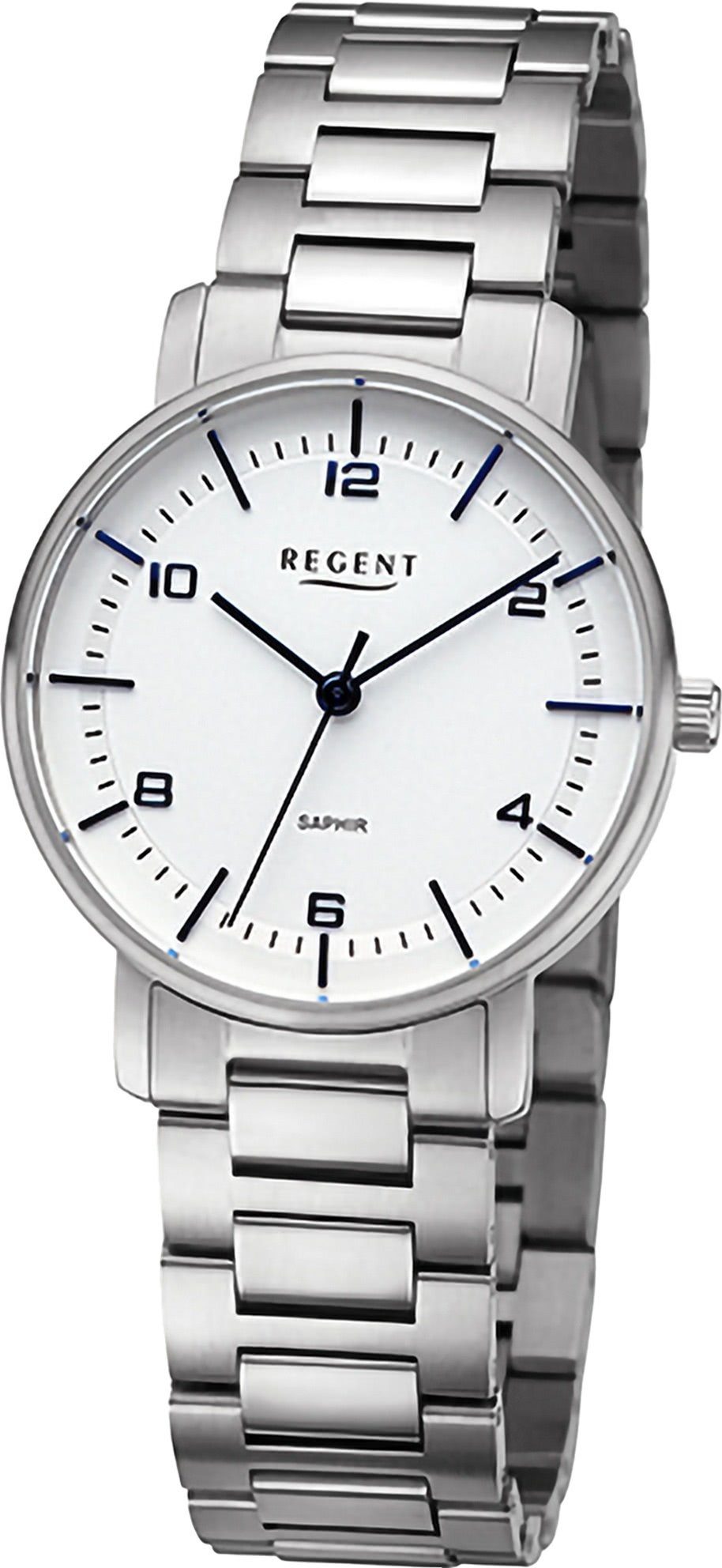Analog, Metallarmband Quarzuhr groß Damen extra Armbanduhr Regent Armbanduhr Regent 32mm), Damen (ca. rund,