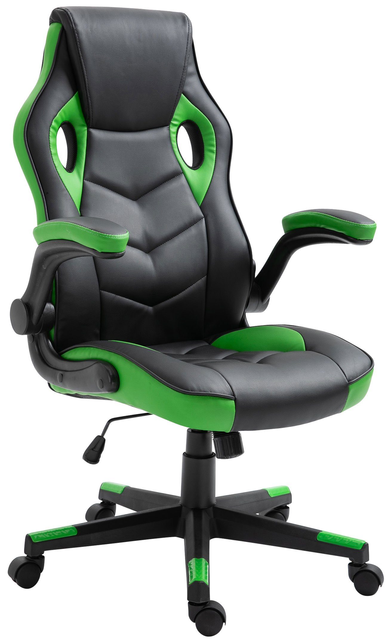 CLP Gaming Chair Omis Kunstleder, höhenverstellbar und drehbar schwarz/grün
