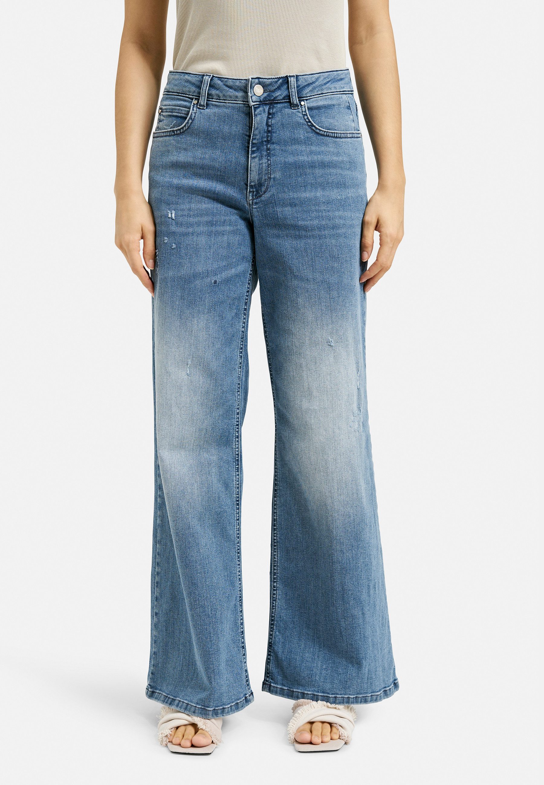 Milano Italy Weite Jeans, mit Destroy-Effekten günstig online kaufen