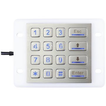 Renkforce Robuster USB-Nummernblock aus Edelstahl Tastatur (IP68 Wasserdicht und staubgeschützt, Beleuchtet)