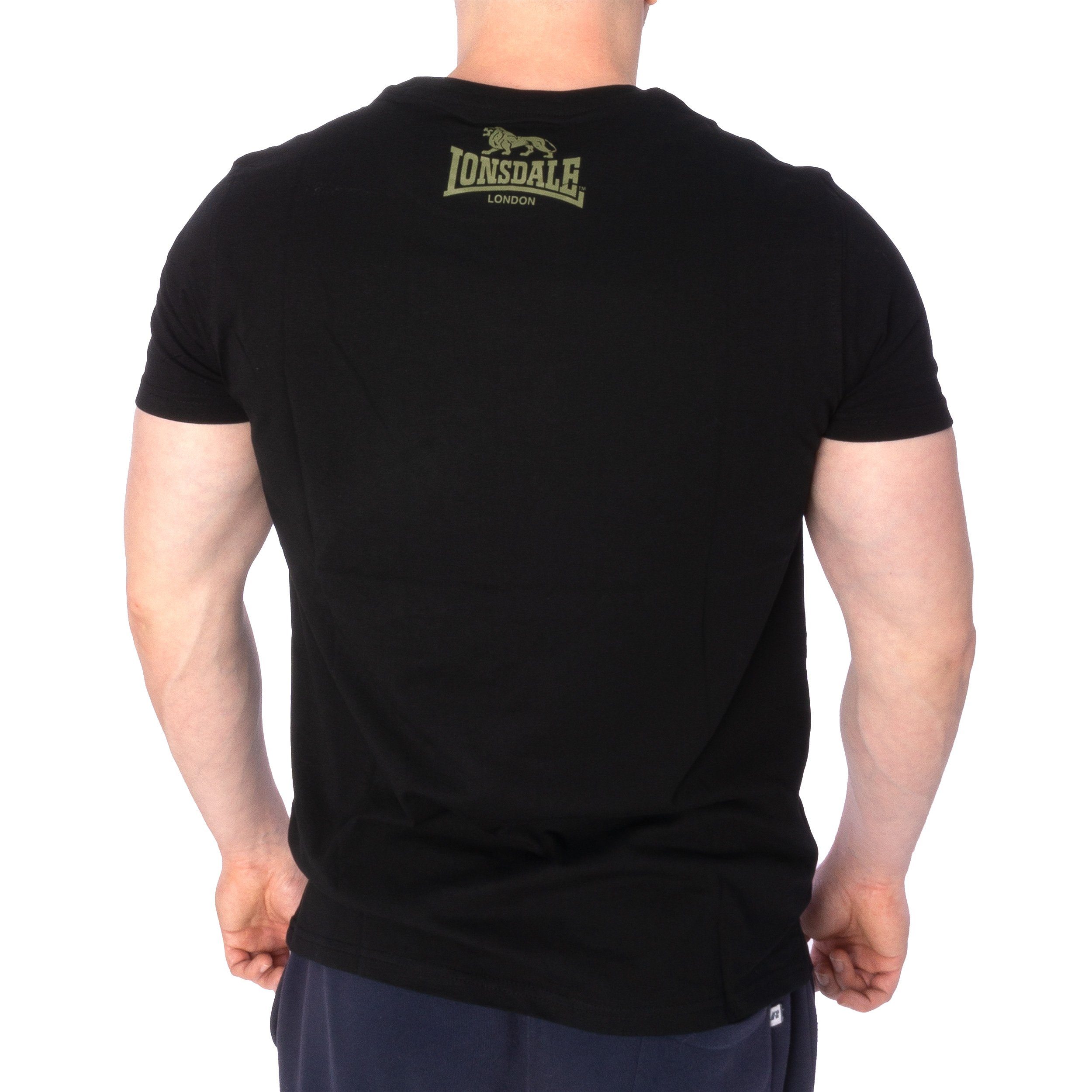 Lonsdale T-Shirt T-Shirt Lonsdale Logo schwarz (1-tlg)