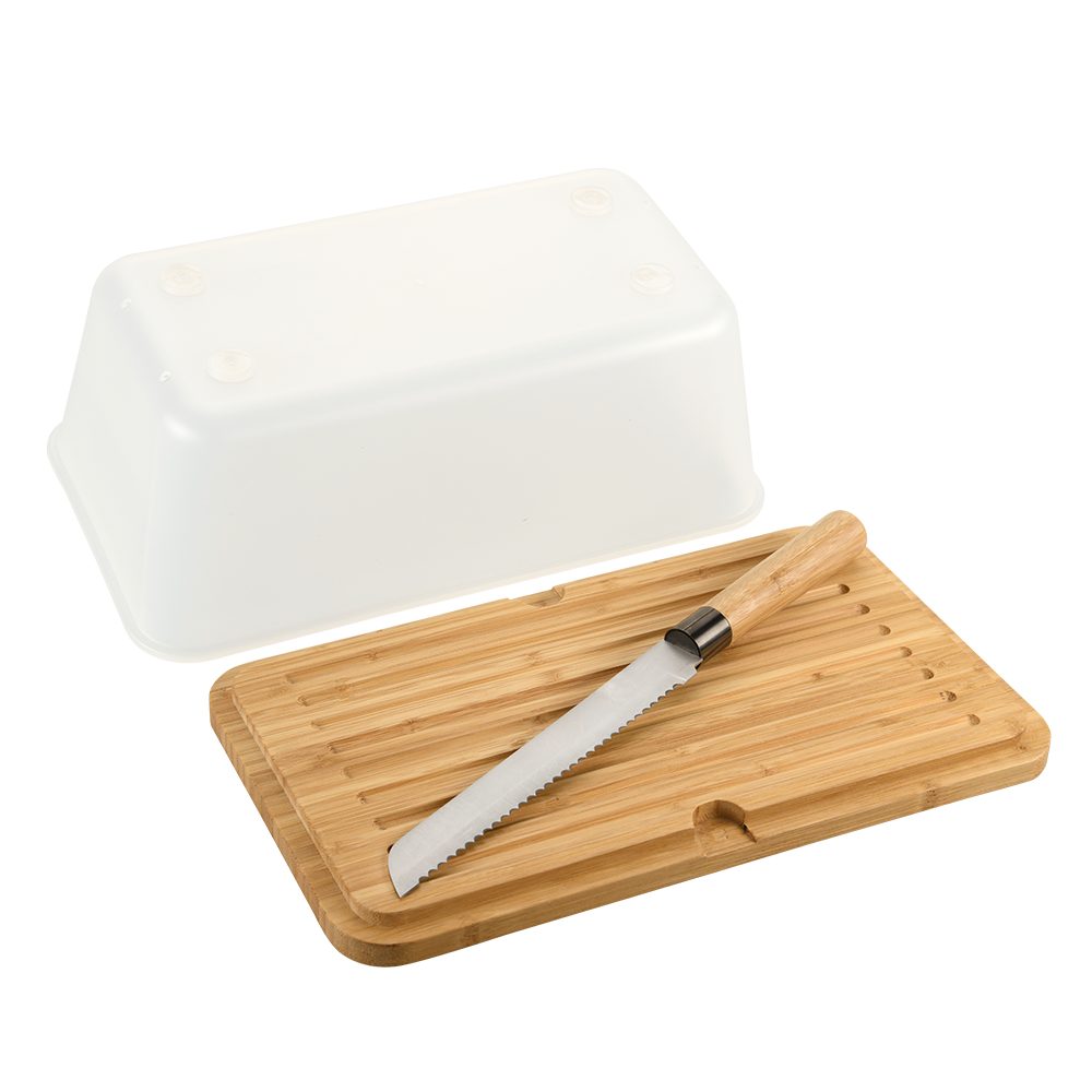 KESPER® Brotkasten Brotbox mit Messer, Melamin, (Set, 3-tlg), inkl. integriertem Brotmesser