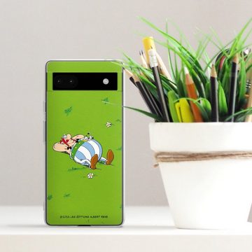 DeinDesign Handyhülle Obelix Offizielles Lizenzprodukt Asterix Obelix Ruht Sich Aus, Google Pixel 6a Silikon Hülle Bumper Case Handy Schutzhülle