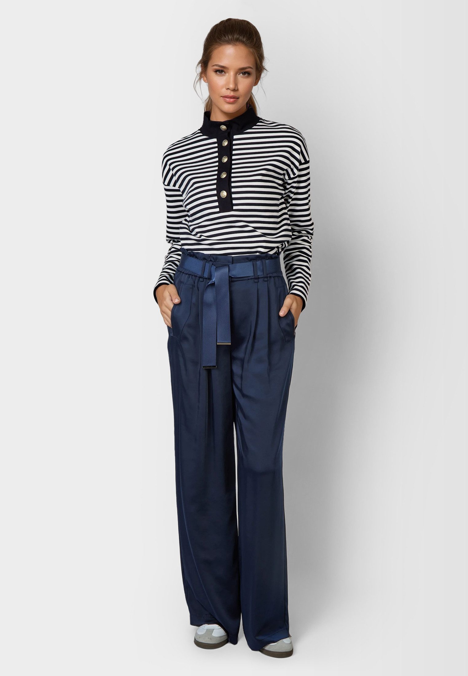 MARC AUREL Langarmshirt mit Streifen günstig online kaufen