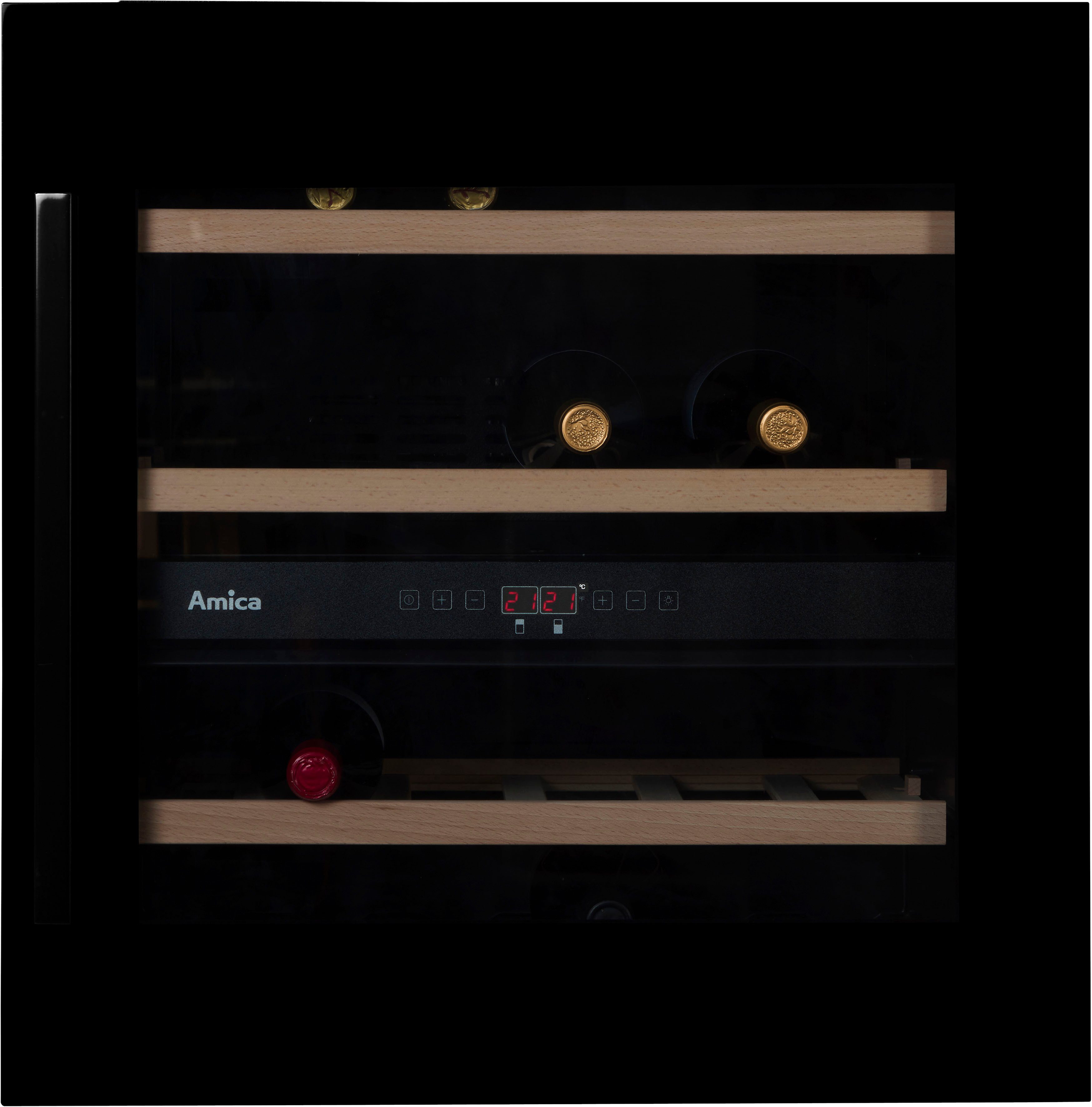 Amica Einbauweinkühlschrank WCB2K60B36.1 / WK 341 212 S, für 37 Standardflaschen á 0,75l
