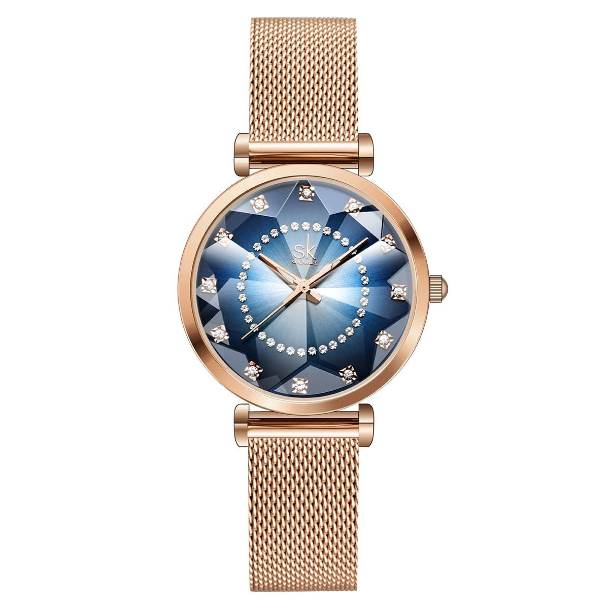 Haiaveng Quarzuhr Kreative Simplicity Damen-Armbanduhr, Elegant Damenarmbanduhr,rosegold